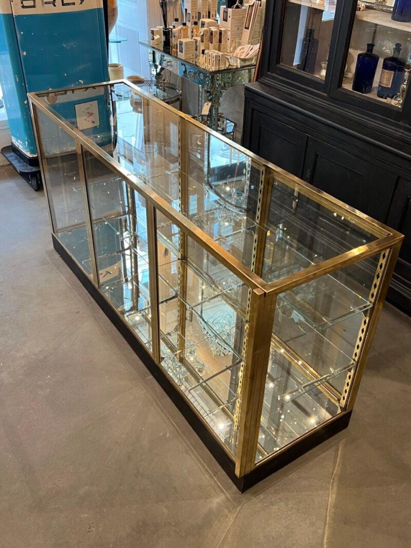 French Fantastic Brass Counter Display Unit-1930s France For Sale
