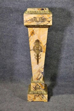 Fantastic Bronze Mounted French Breccia Marble Louis XV Pedestal