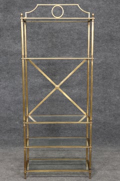 Fantastic Bronze or Brass Maison Jansen Style 5 Tier Etagere Bookshelf Display