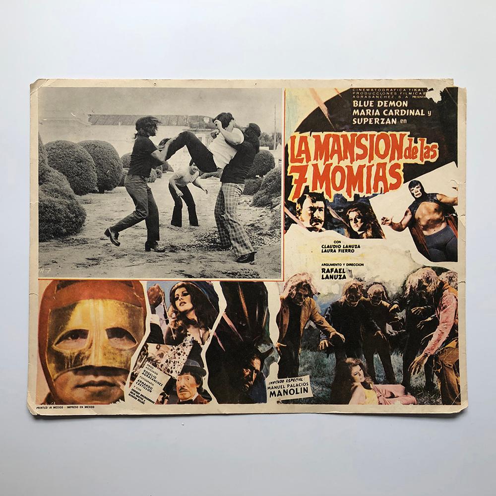 Mid-Century Modern Fantastic Collection of 16 Original and Rare Mexican Wrestling Movie Posters
