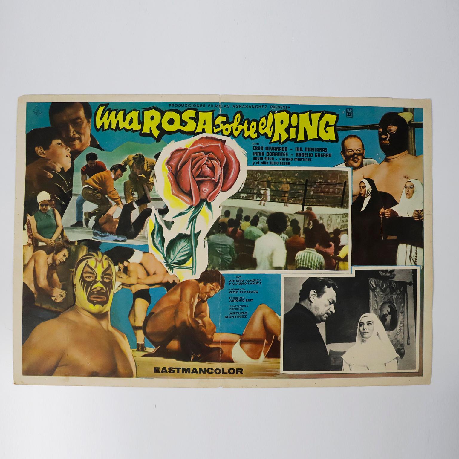 We offer this Fantastic Set of 6 original and rare Mexican Wrestling Movie Posters from 1950-1960, with the most iconic Mexican wrestling icon Santo, Blue Demon Mil Mascaras.