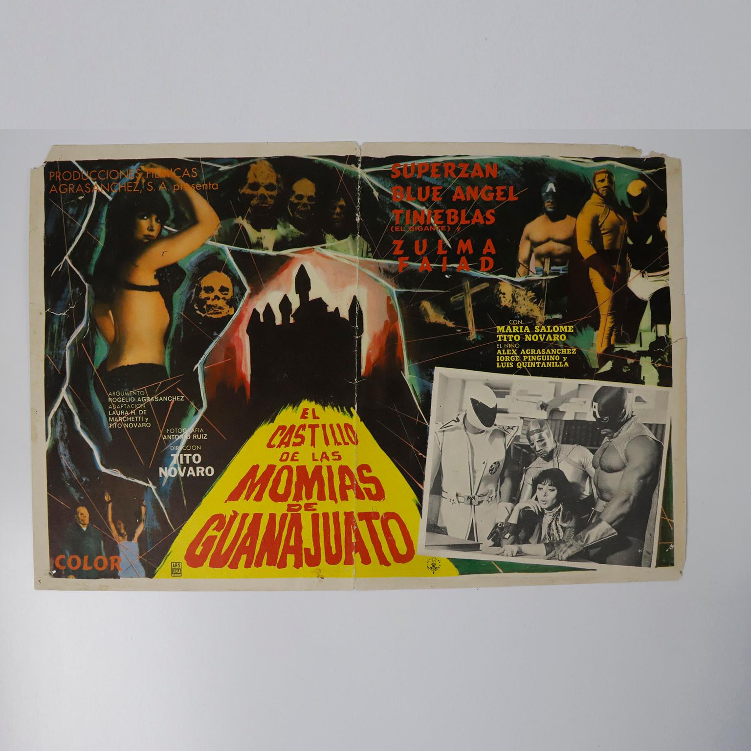 Mid-20th Century Fantastic Collection of 6 Original and Rare Mexican Wrestling Movie Posters