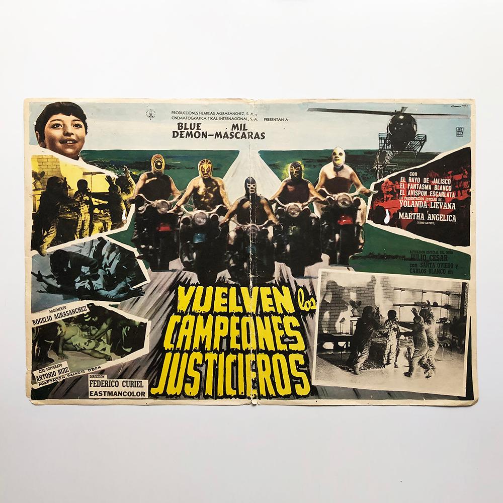 We offer this Fantastic Set of 8 original and rare Mexican Wrestling Movie Posters from 1950-1960, with the most iconic mexican wrestling icon Santo, Blue Demon Mil Mascaras. 

Includes:

