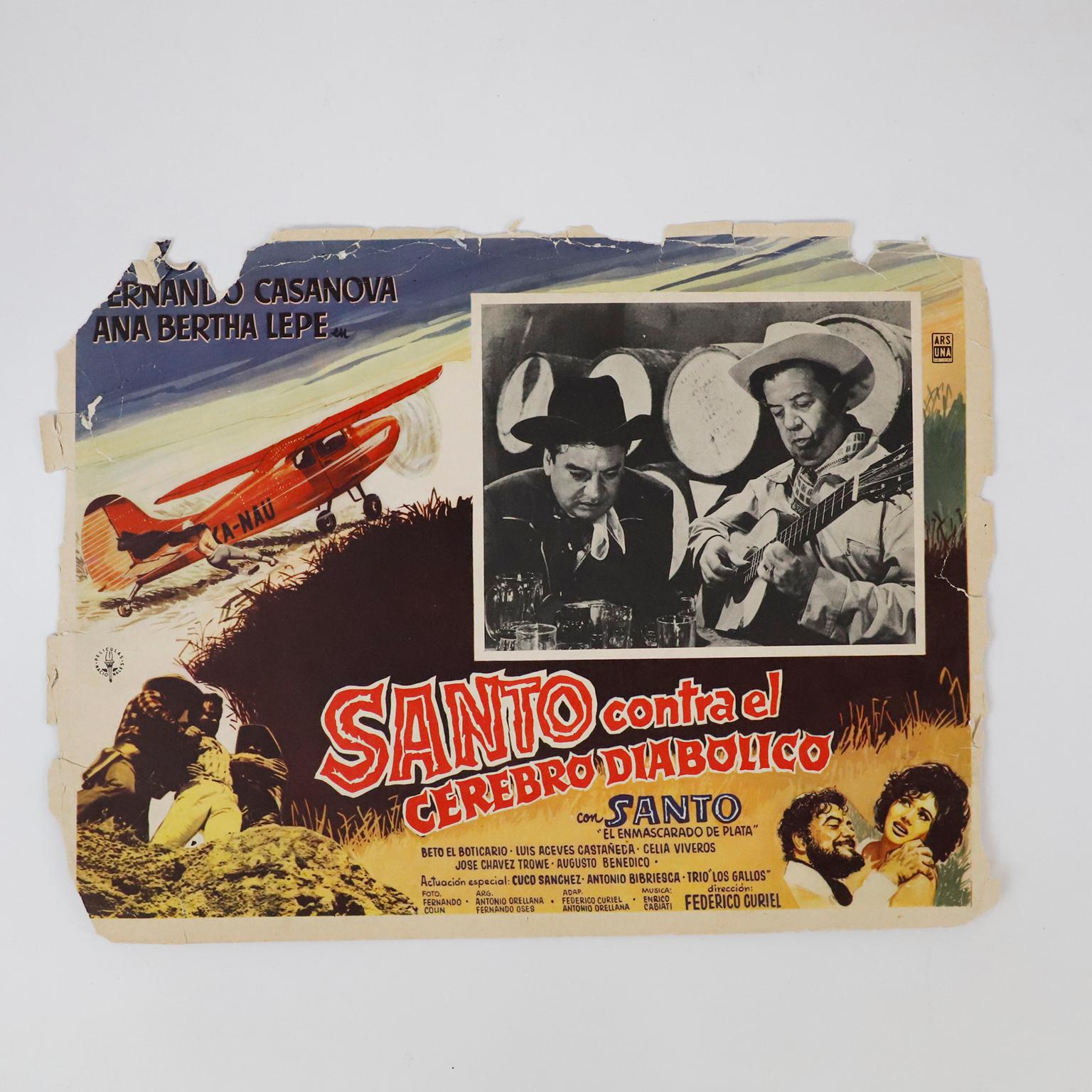 Nous vous proposons cet ensemble fantastique de 8 affiches originales et rares de films de catch mexicain des années 1950-1960, avec l'icône la plus connue du catch mexicain, Santo, Blue Demon Mil Mascaras.