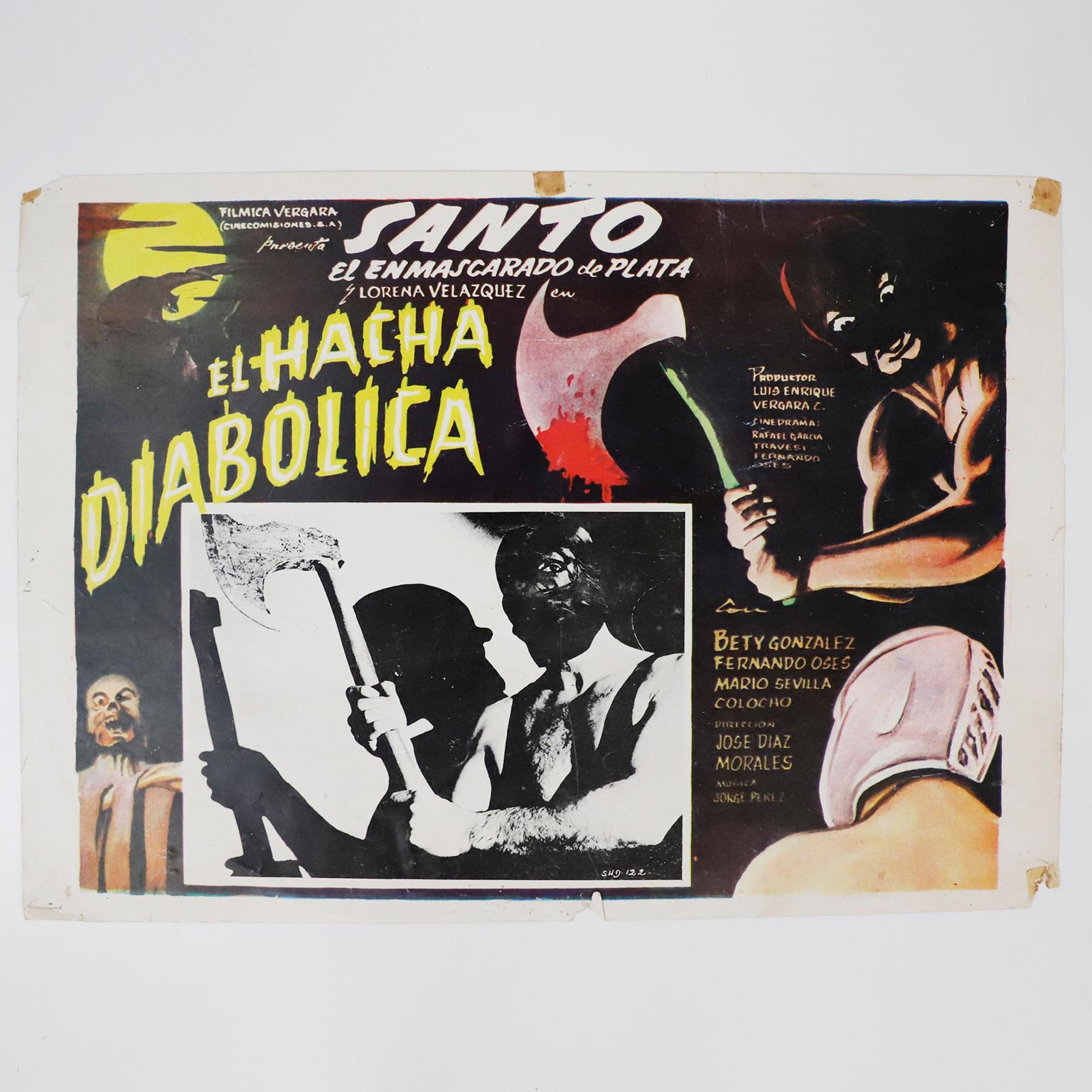 We offer this Fantastic Set of 8 original and rare Mexican Wrestling Movie Posters from 1950-1960, with the most iconic Mexican wrestling icon Santo, Blue Demon Mil Mascaras.