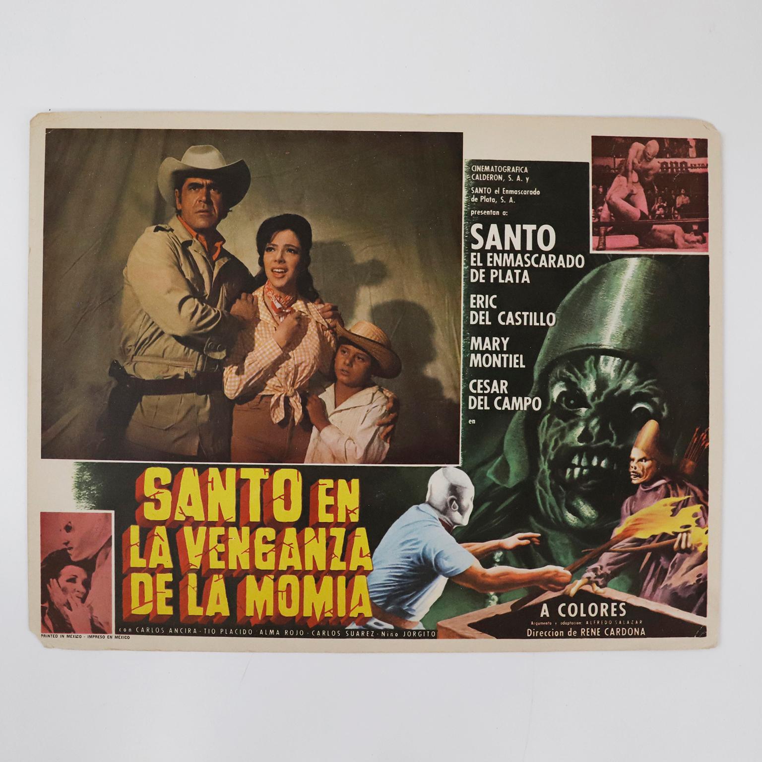 Mid-Century Modern Fantastique collection de 8 affiches originales et rares de films de lutte mexicains en vente