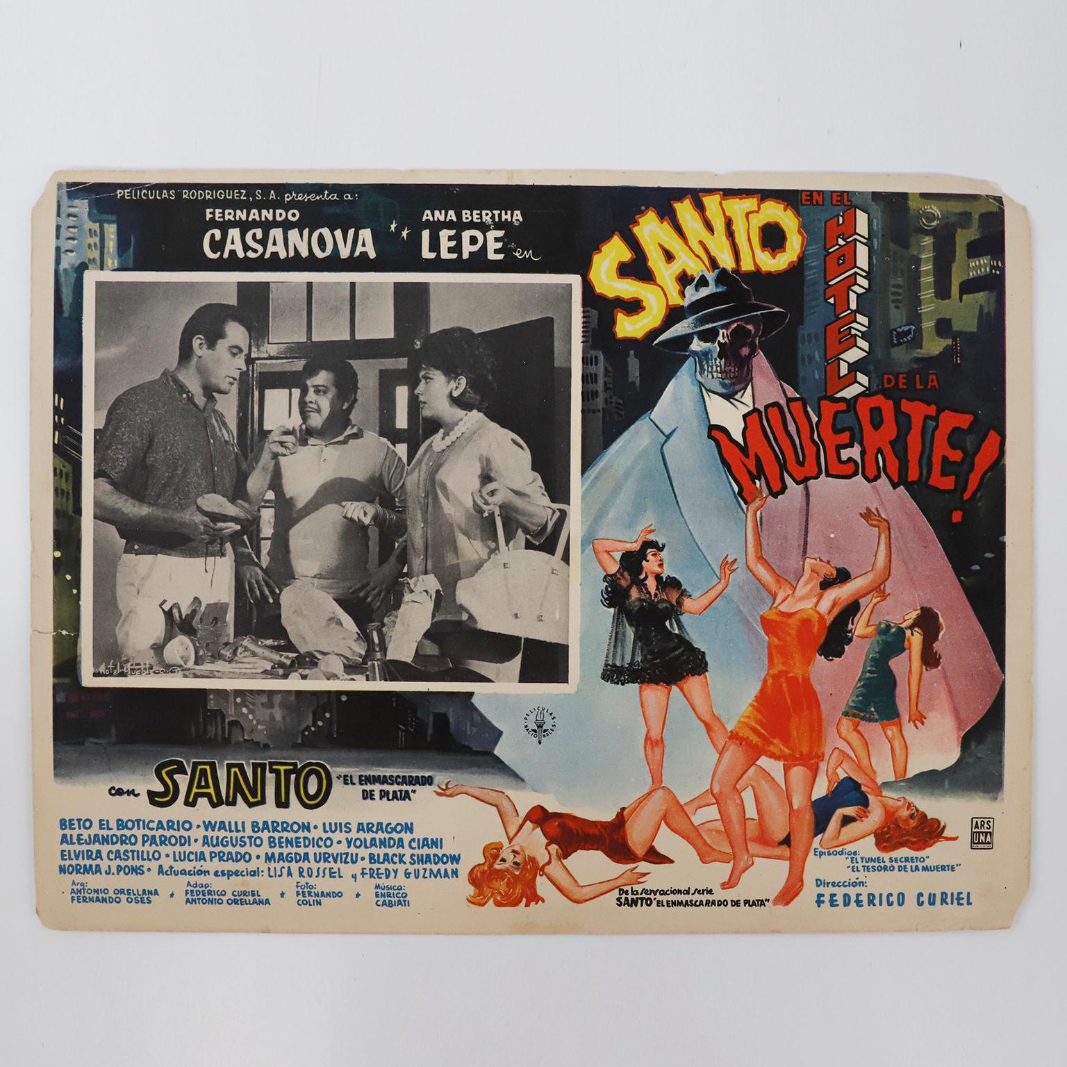 Fantastique collection de 8 affiches originales et rares de films de lutte mexicains Abîmé - En vente à Mexico City, CDMX