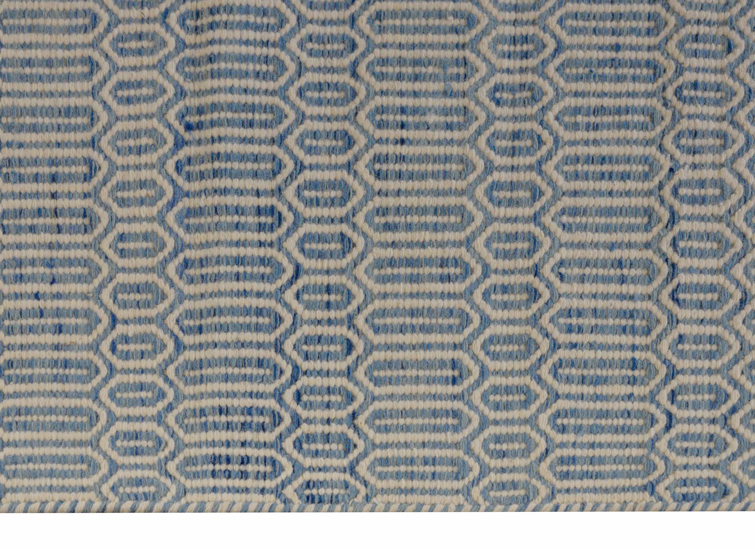 XXIe siècle et contemporain Fantastique tapis indien contemporain à tissage plat en vente