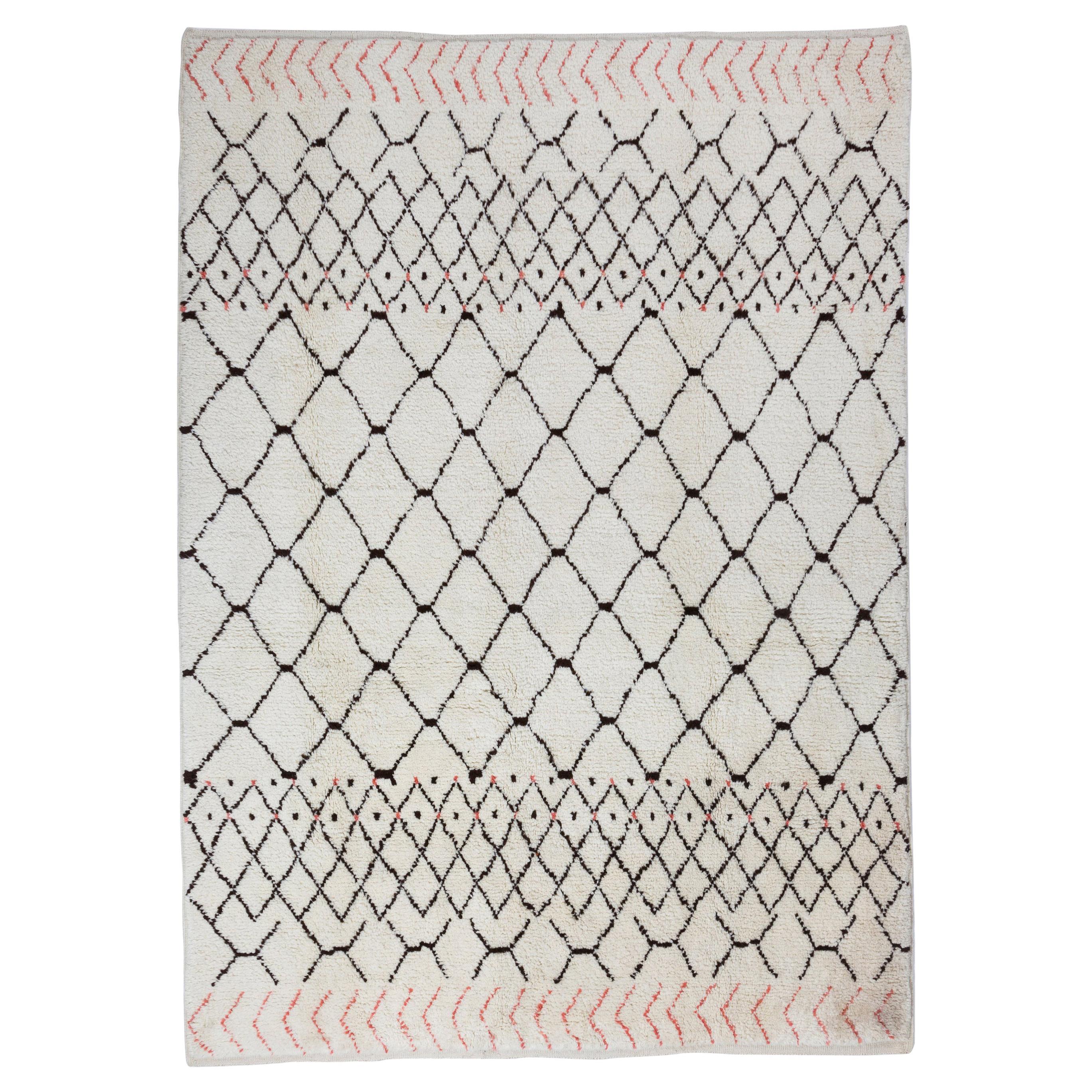 Marokkanischer Tulu-Teppich. 100 % weiche, gemütliche Wolle. Zottelteppich. Kundenspezifische Optionen verfügbar
