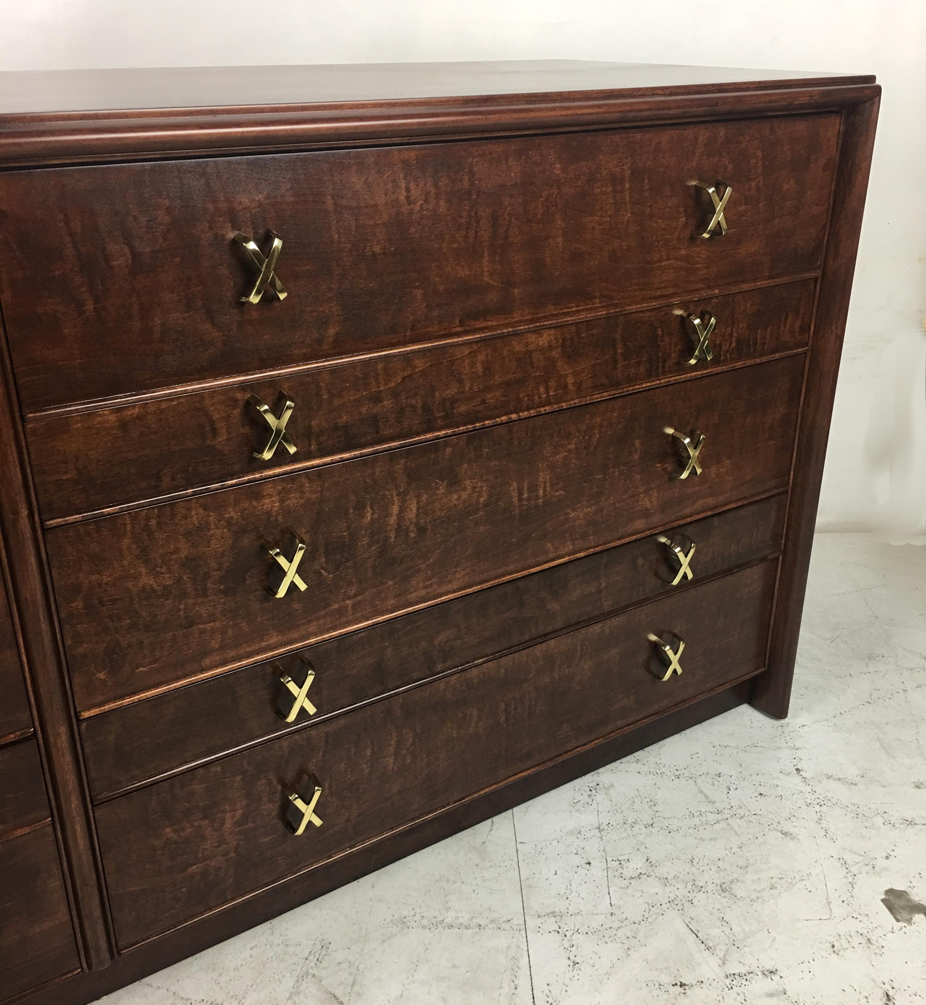 Mid-Century Modern Fantastic Curly Maple Dresser by Paul Frankl for Johnson Furniture