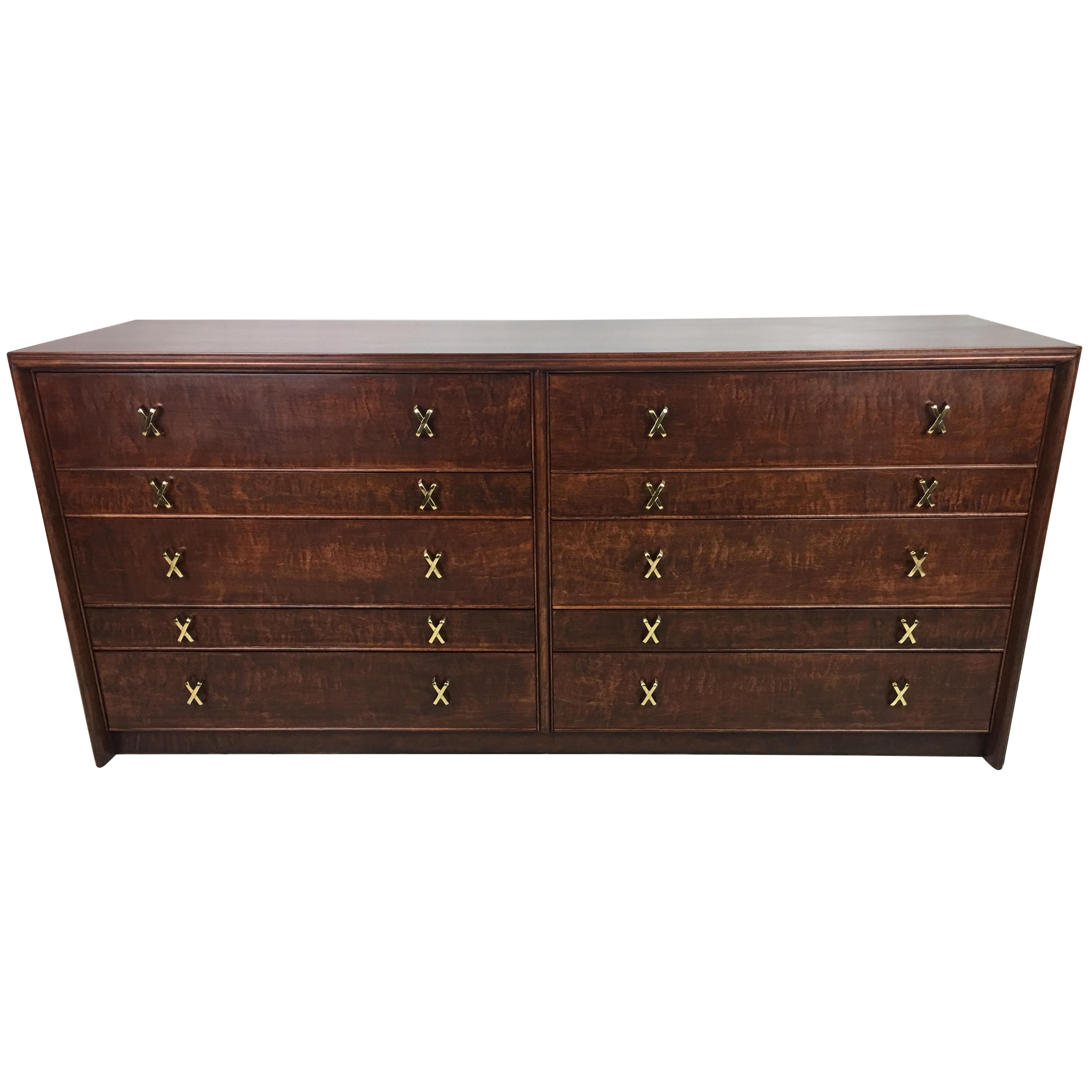 Fantastic Curly Maple Dresser by Paul Frankl for Johnson Furniture