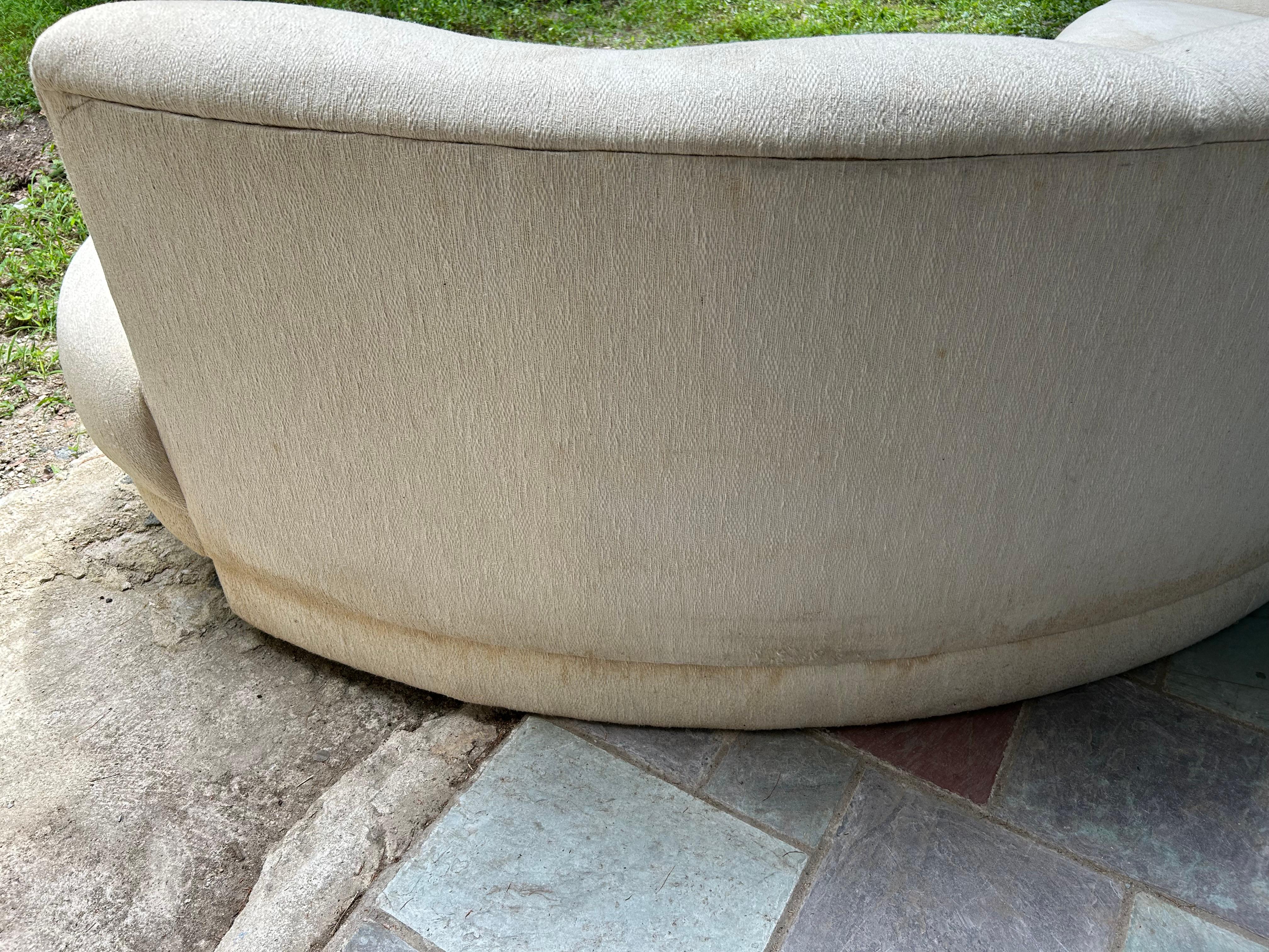 Fantastic Curved 3pc Weiman Modernist Cloud Form Sectional Sofa Mid-Century For Sale 3