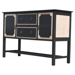 Fantastic Custom Modern 1930s Chinese Chippendale Two-Tone Sideboard / Credenza
