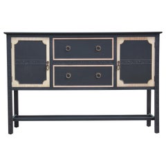 Fantastic Custom Modern 1930s Chinese Chippendale Two-Tone Sideboard / Credenza