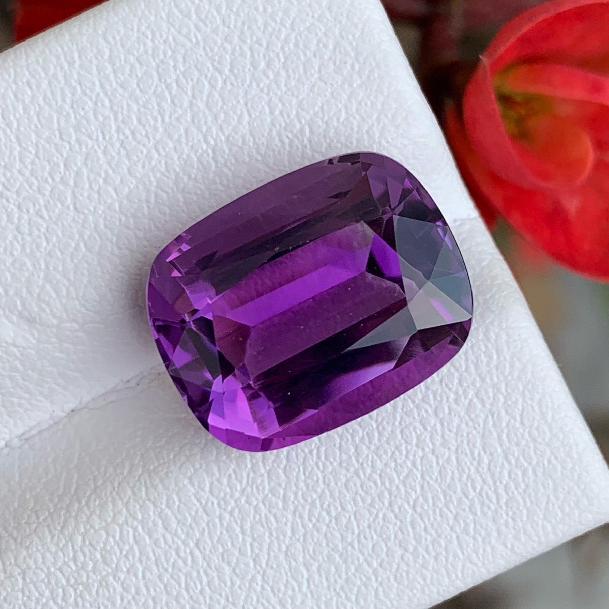 Fantastic Deep Purple Amethyst Gemstone, Available for sale at wholesale price natural high quality at 9.15 Carats Loupe Clean Clarity Unheated Natural Amethyst From Brazil.
 
Product Information:
GEMSTONE TYPE:	Fantastic Deep Purple Amethyst