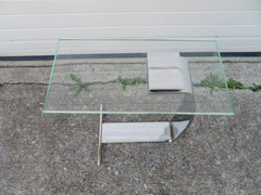 Fantastic DIA Chrome Glass Cigarette Side Table Mid-Century Modern