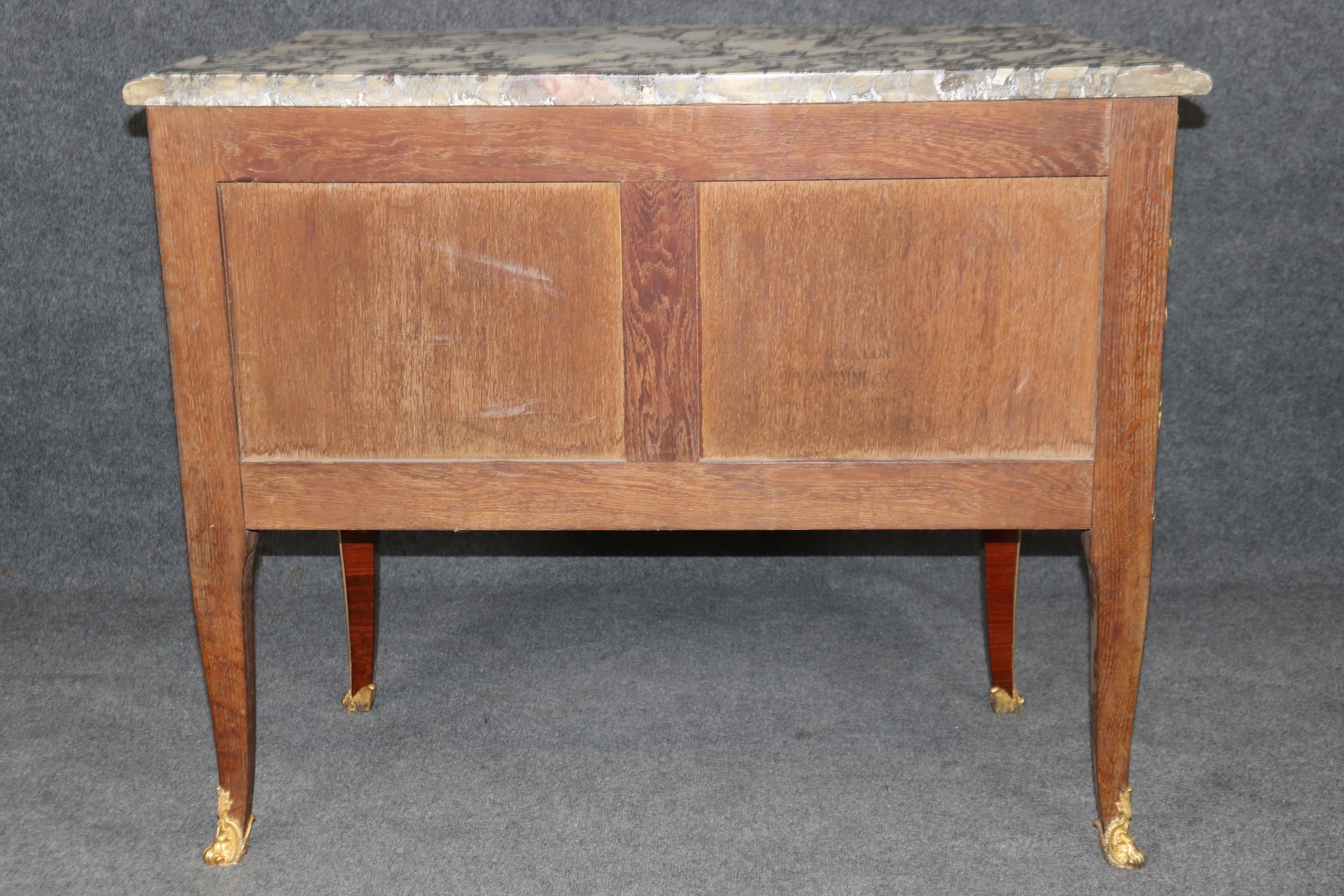 Fantastico Dore' in bronzo con montatura Breche Violette Maison Roudillion Commode in vendita 13