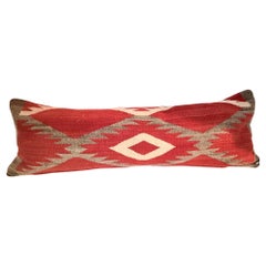 Antique Fantastic Early 19th C Navajo Indian Weaving Bolster Pillow