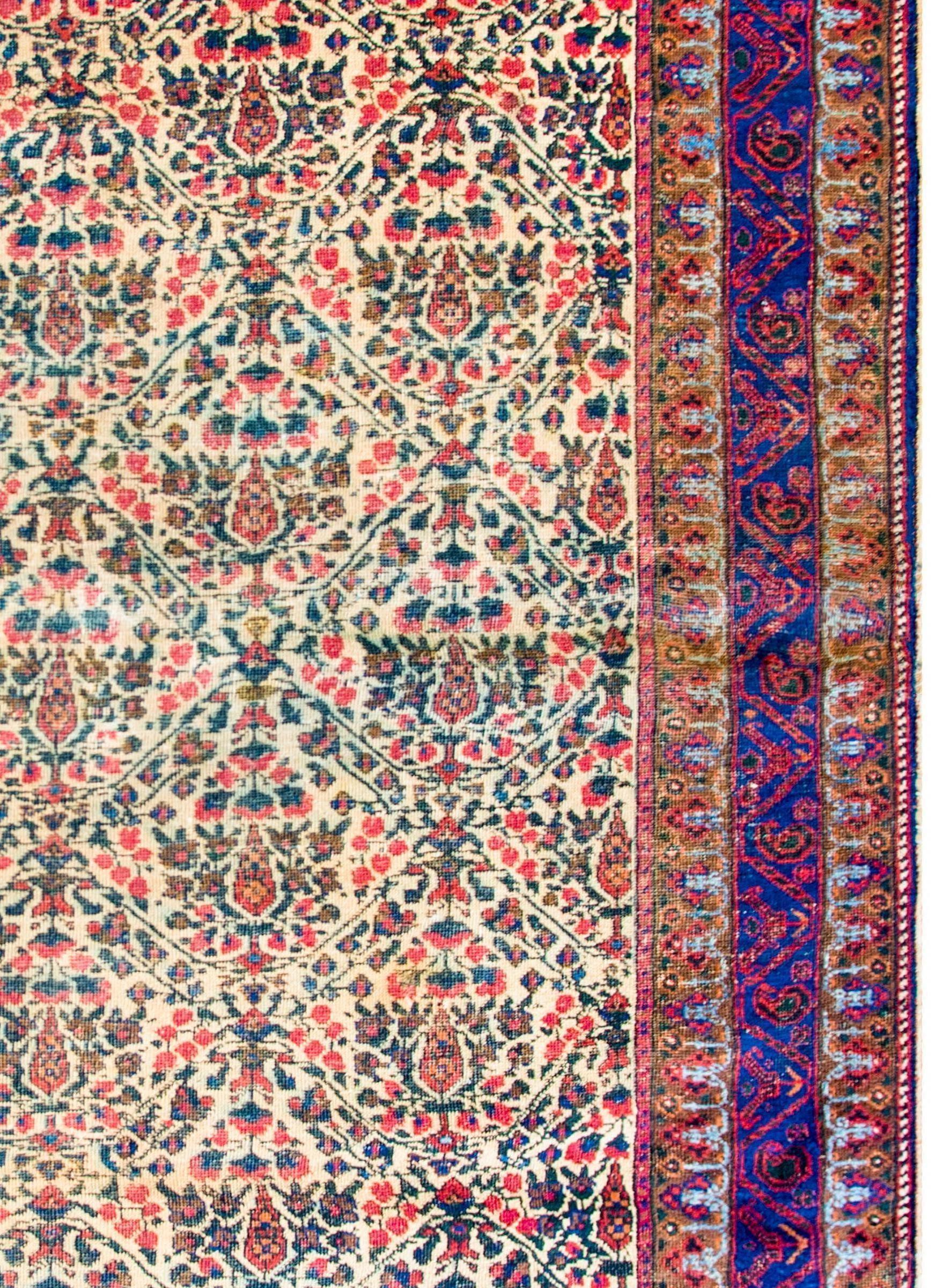 Vegetable Dyed Fantastic Early 20th Century Antique Afshan Rug For Sale
