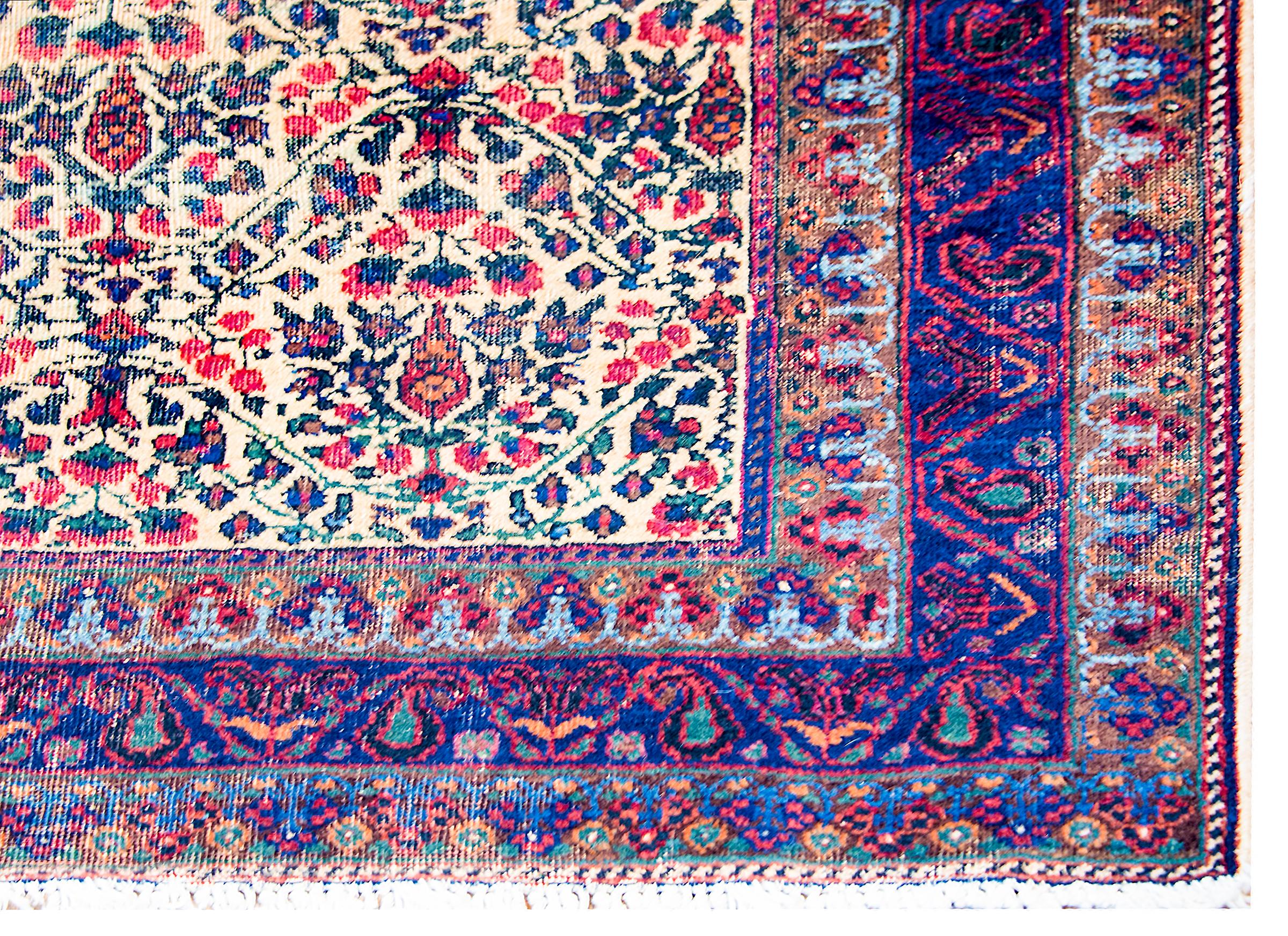 Fantastic Early 20th Century Antique Afshan Rug In Good Condition For Sale In Chicago, IL