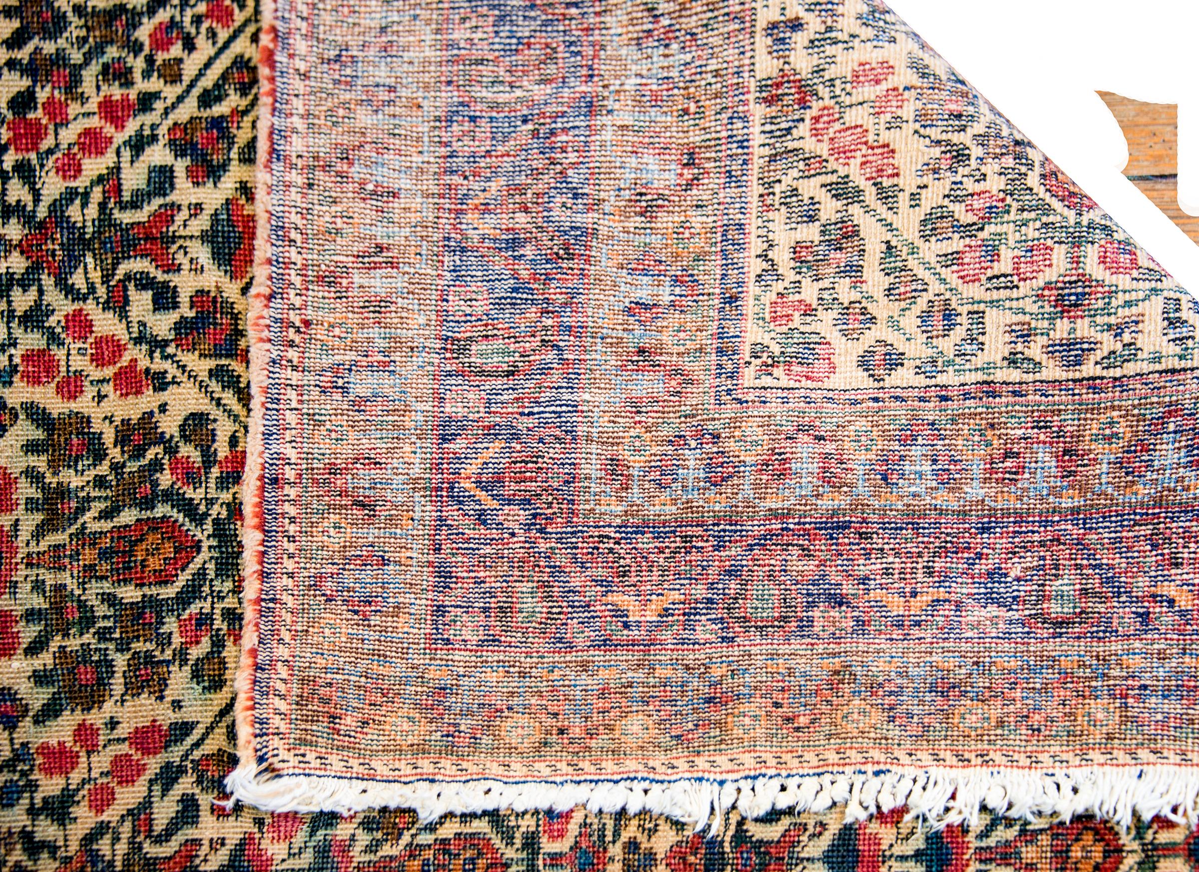Wool Fantastic Early 20th Century Antique Afshan Rug For Sale