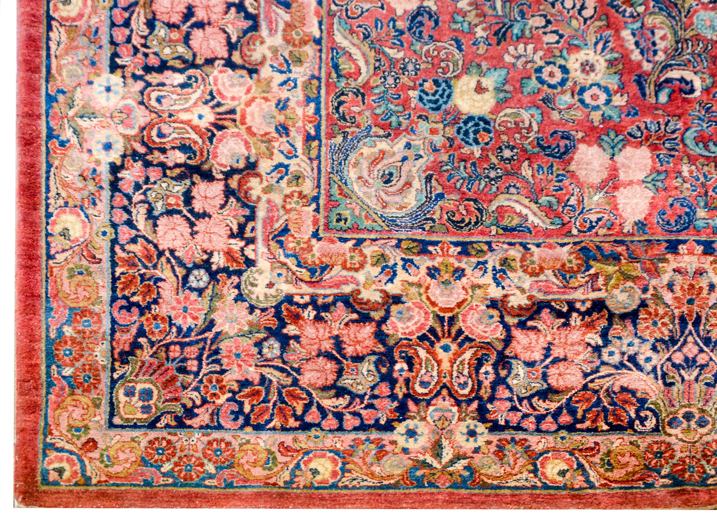 Wool Fantastic Early 20th Century Antique Sarouk Rug For Sale