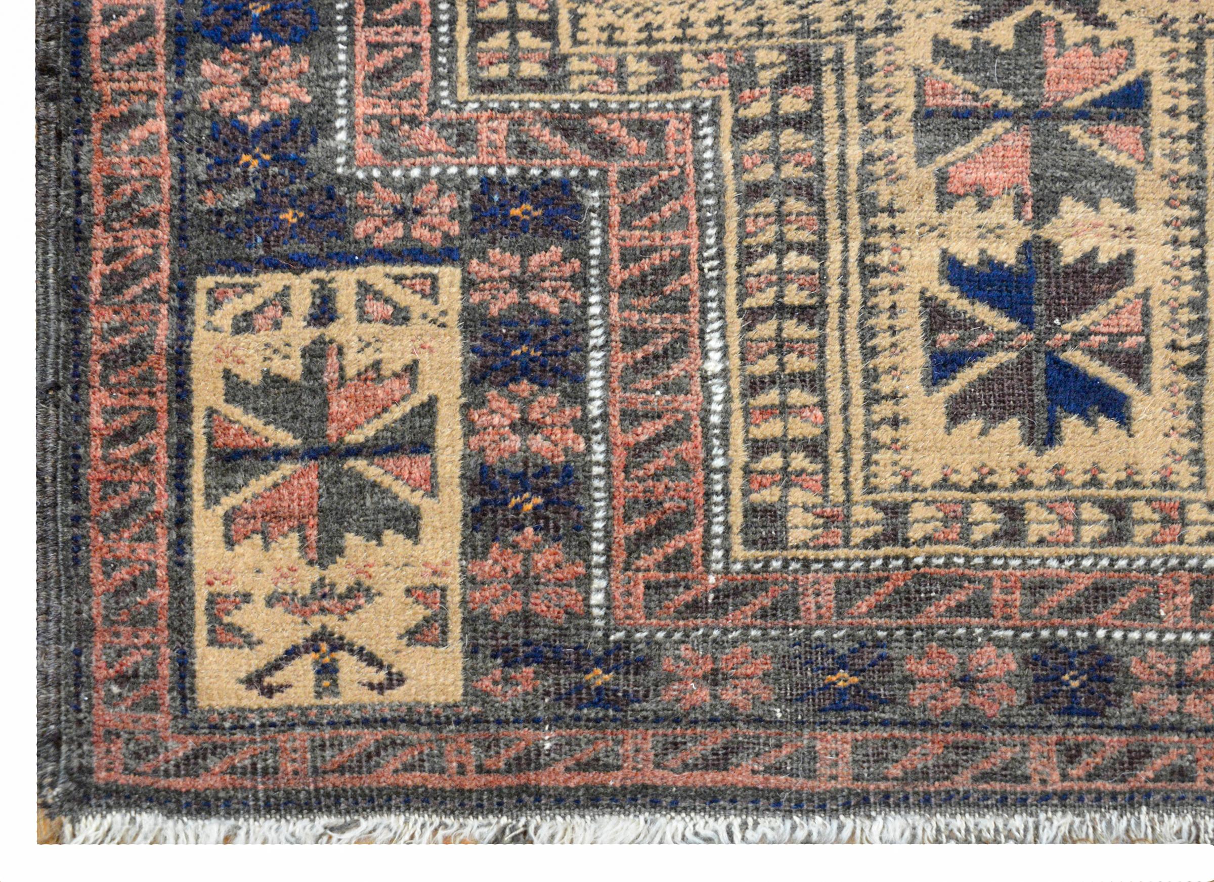 Fantastic Early 20th Century Baluch Prayer Rug In Good Condition For Sale In Chicago, IL
