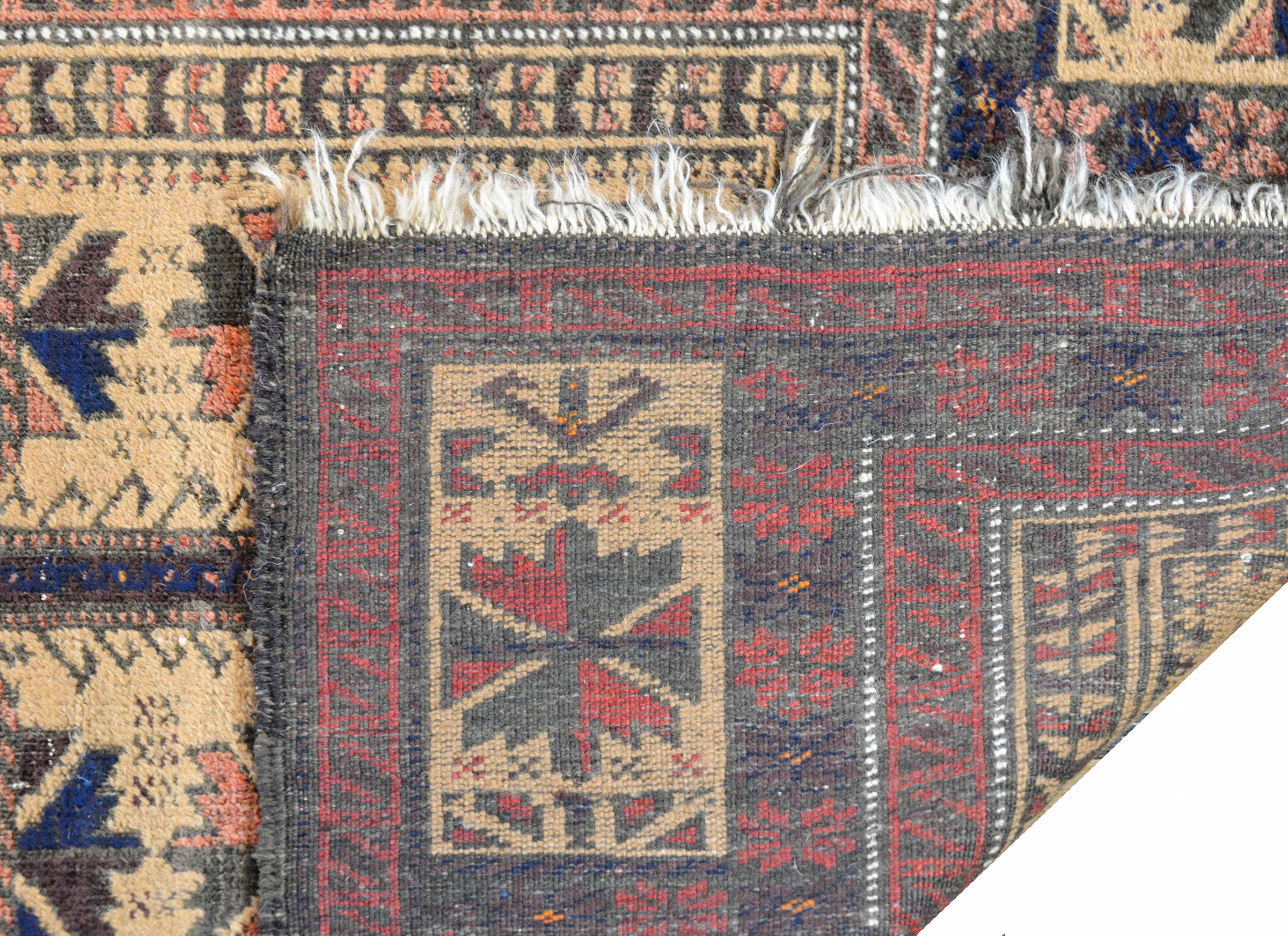 Fantastic Early 20th Century Baluch Prayer Rug For Sale 1