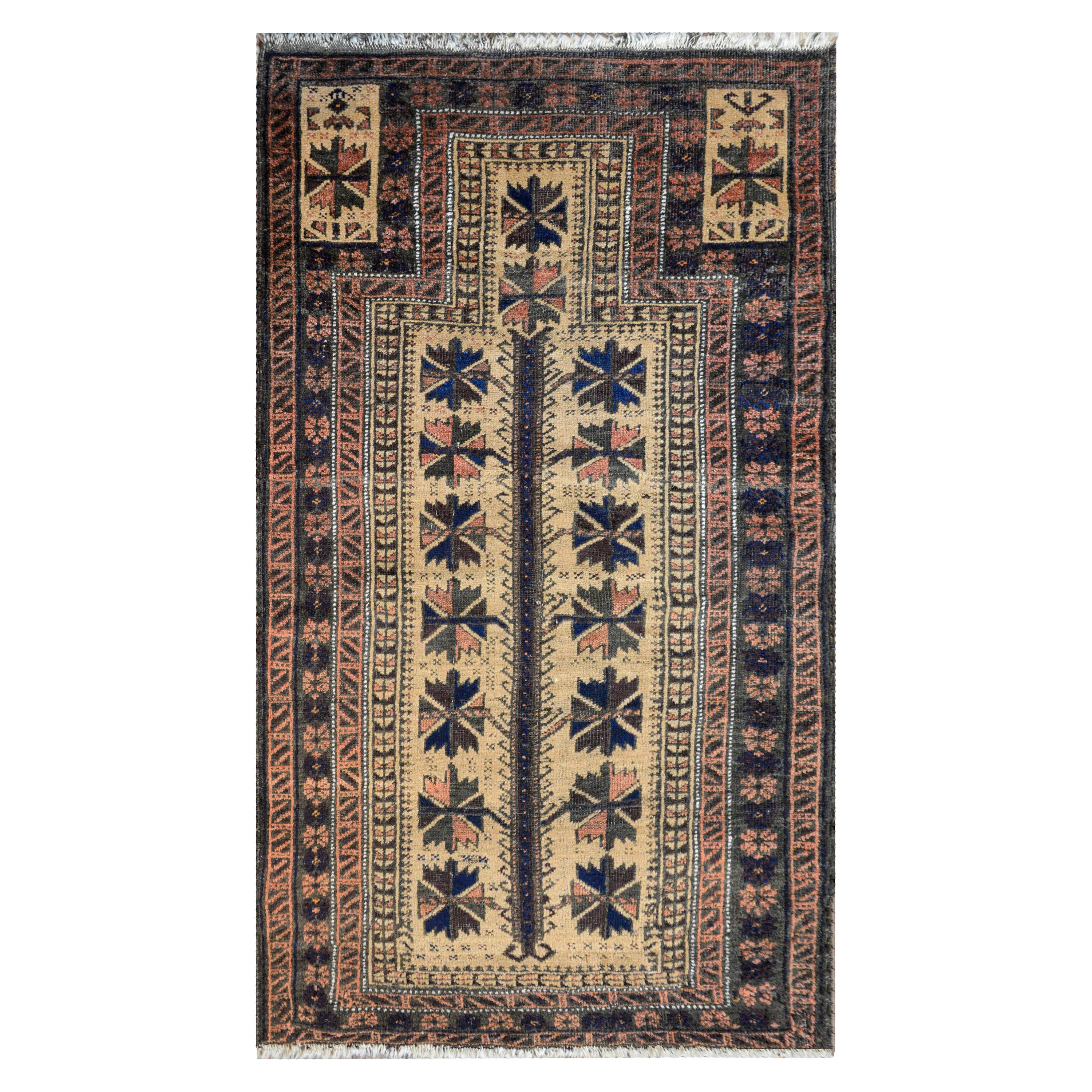 Fantastic Early 20th Century Baluch Prayer Rug For Sale