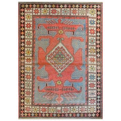 Fantastique tapis kazak du début du 20e siècle