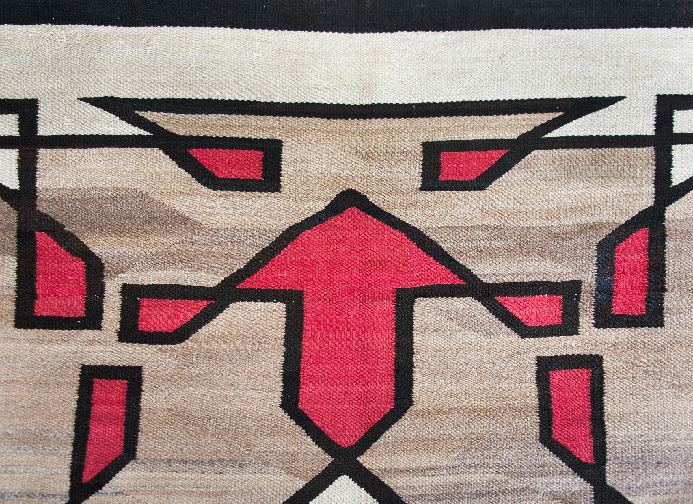 Fantastic Early 20th Century Navajo Rug For Sale 4