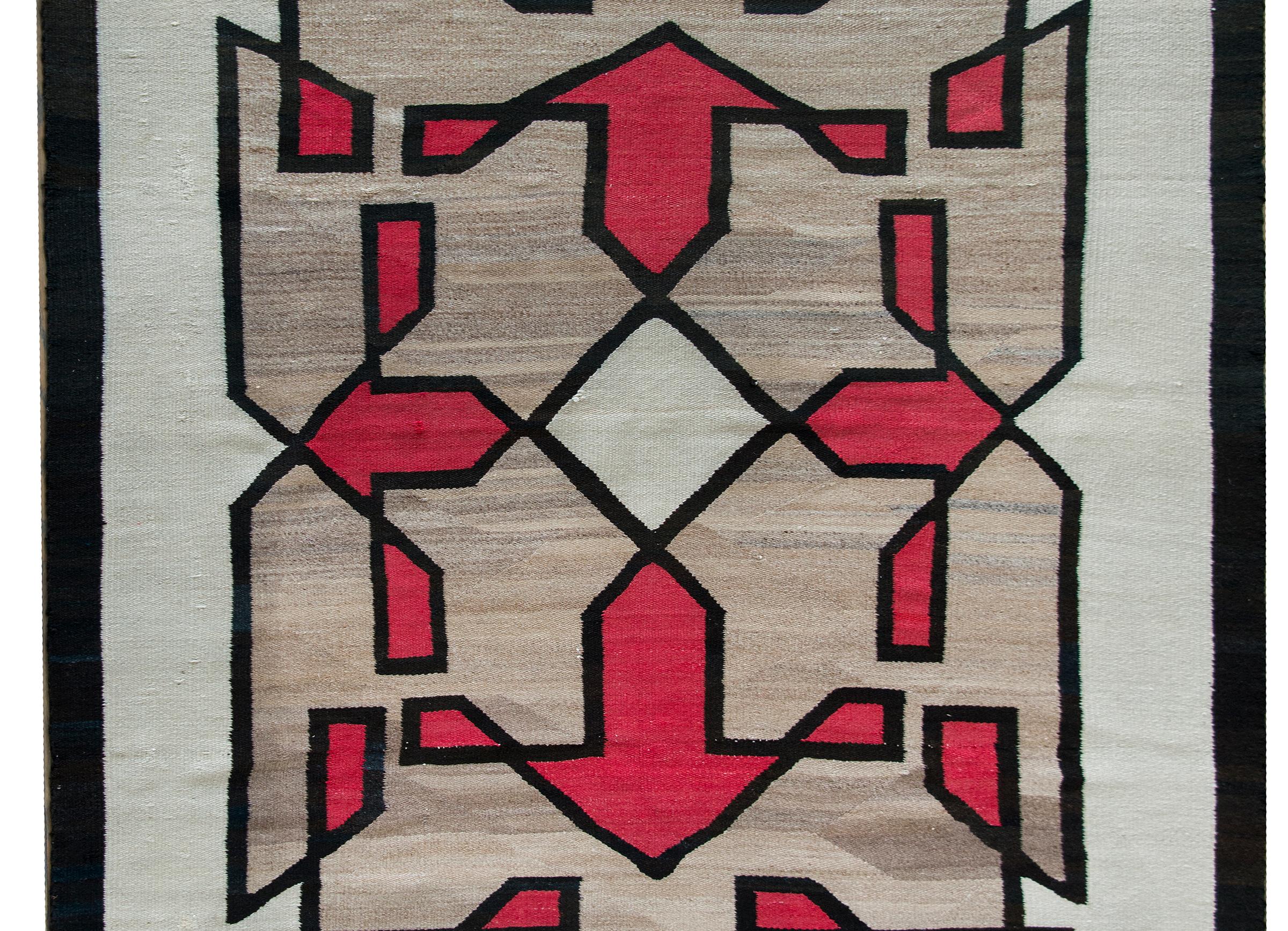 American Fantastic Early 20th Century Navajo Rug For Sale