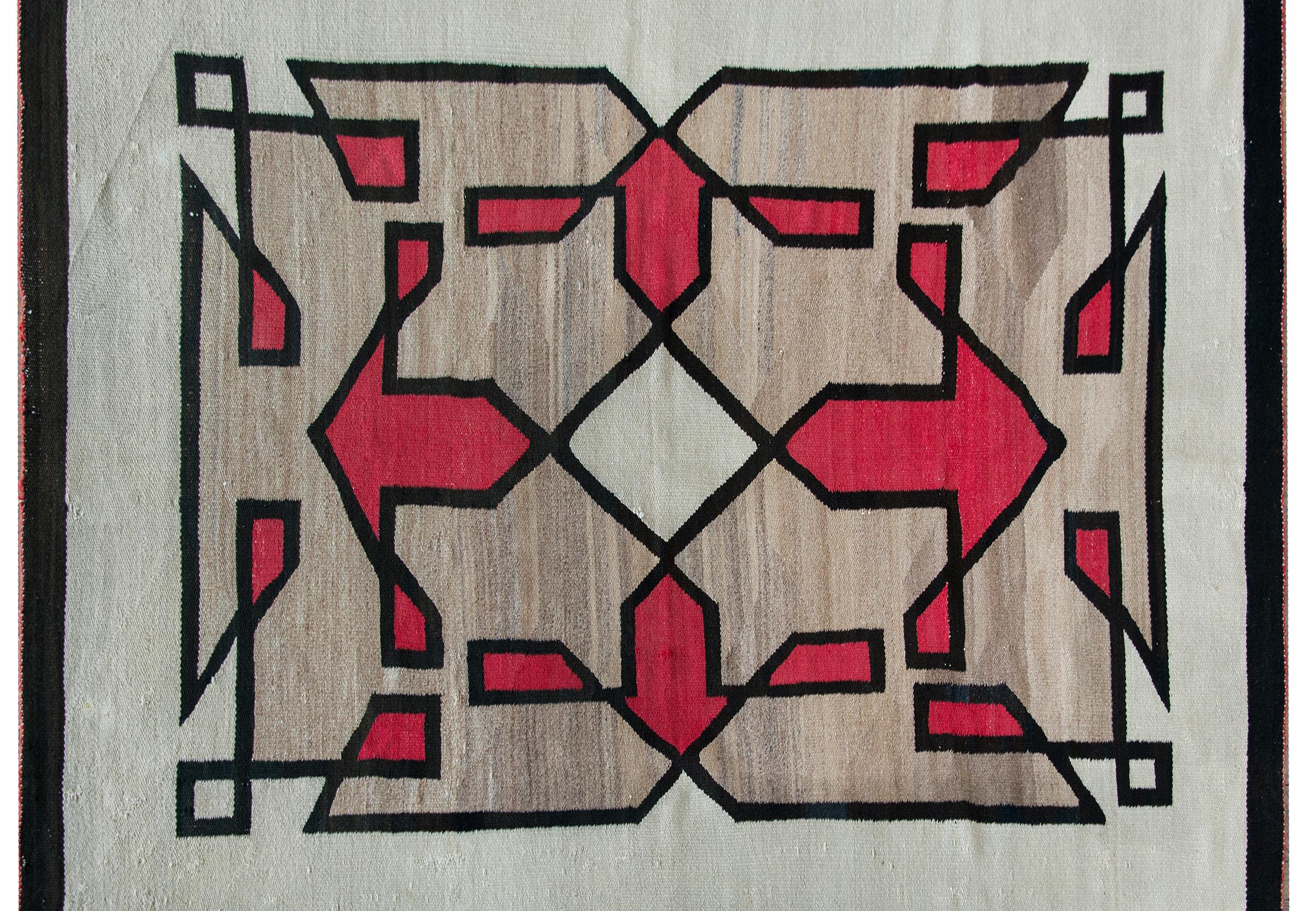 Hand-Woven Fantastic Early 20th Century Navajo Rug For Sale