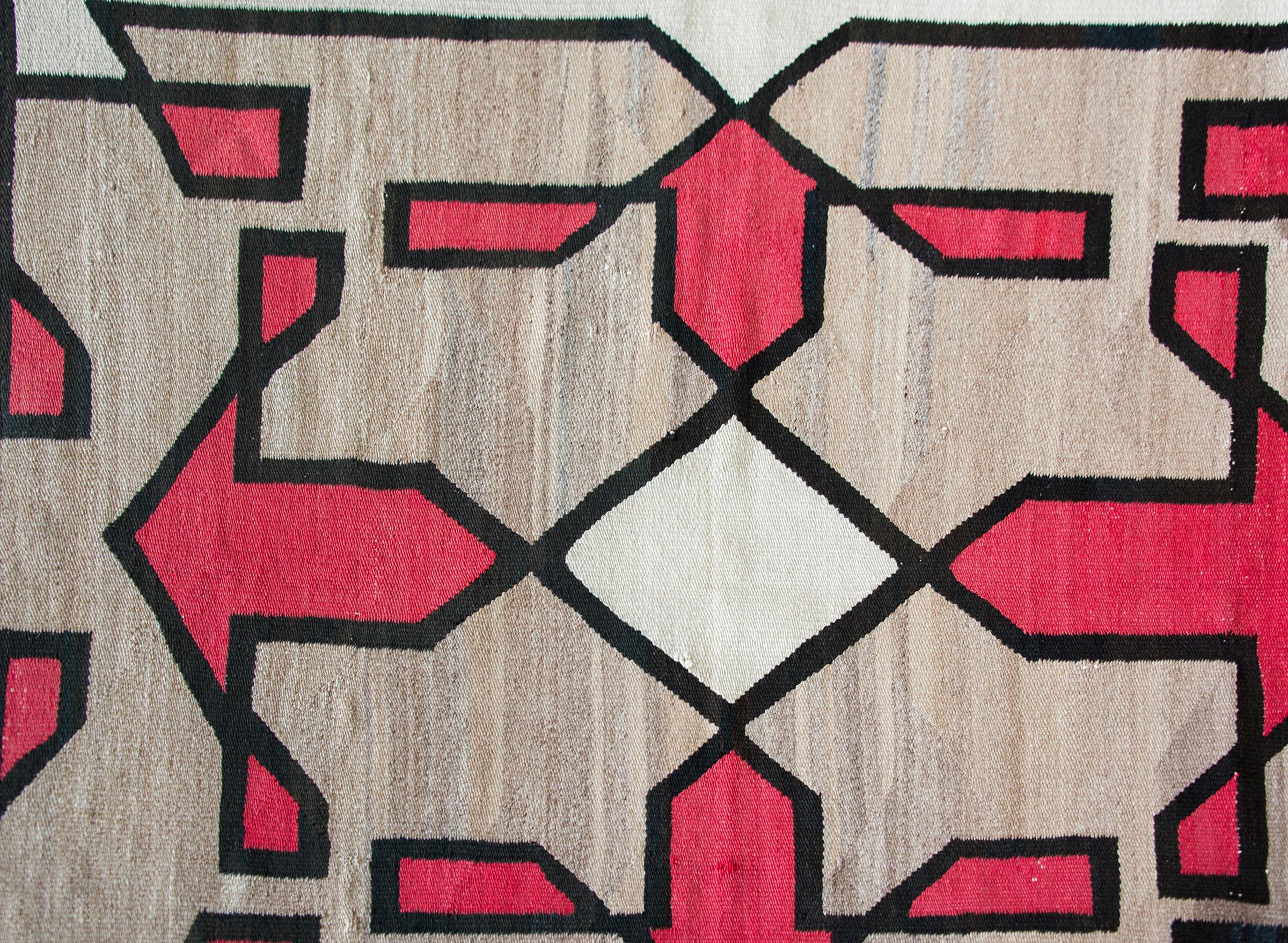 Wool Fantastic Early 20th Century Navajo Rug For Sale