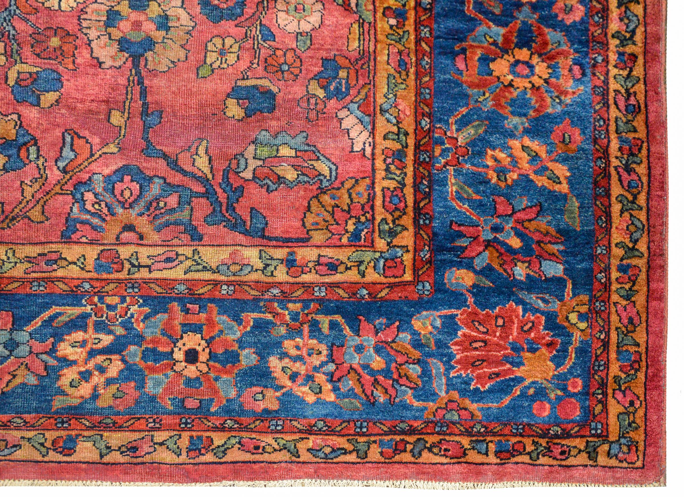 Wool Fantastic Early 20th Century Sarouk Mahal Rug