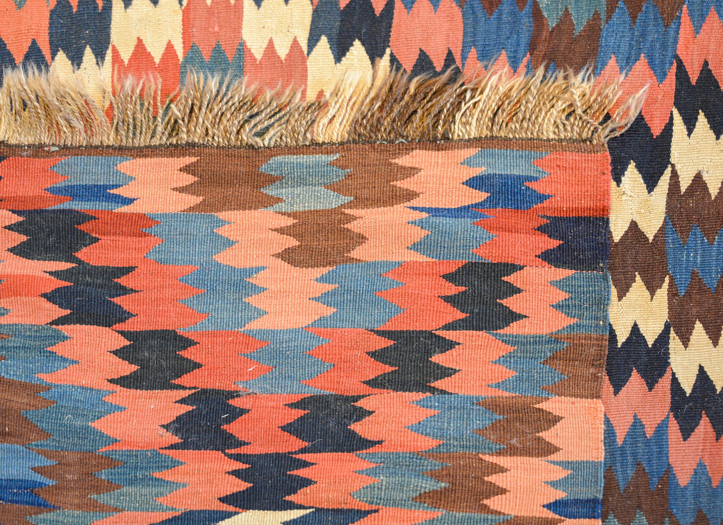 Fantastic Early 20th Century Shahsevan Kilim Rug For Sale 2