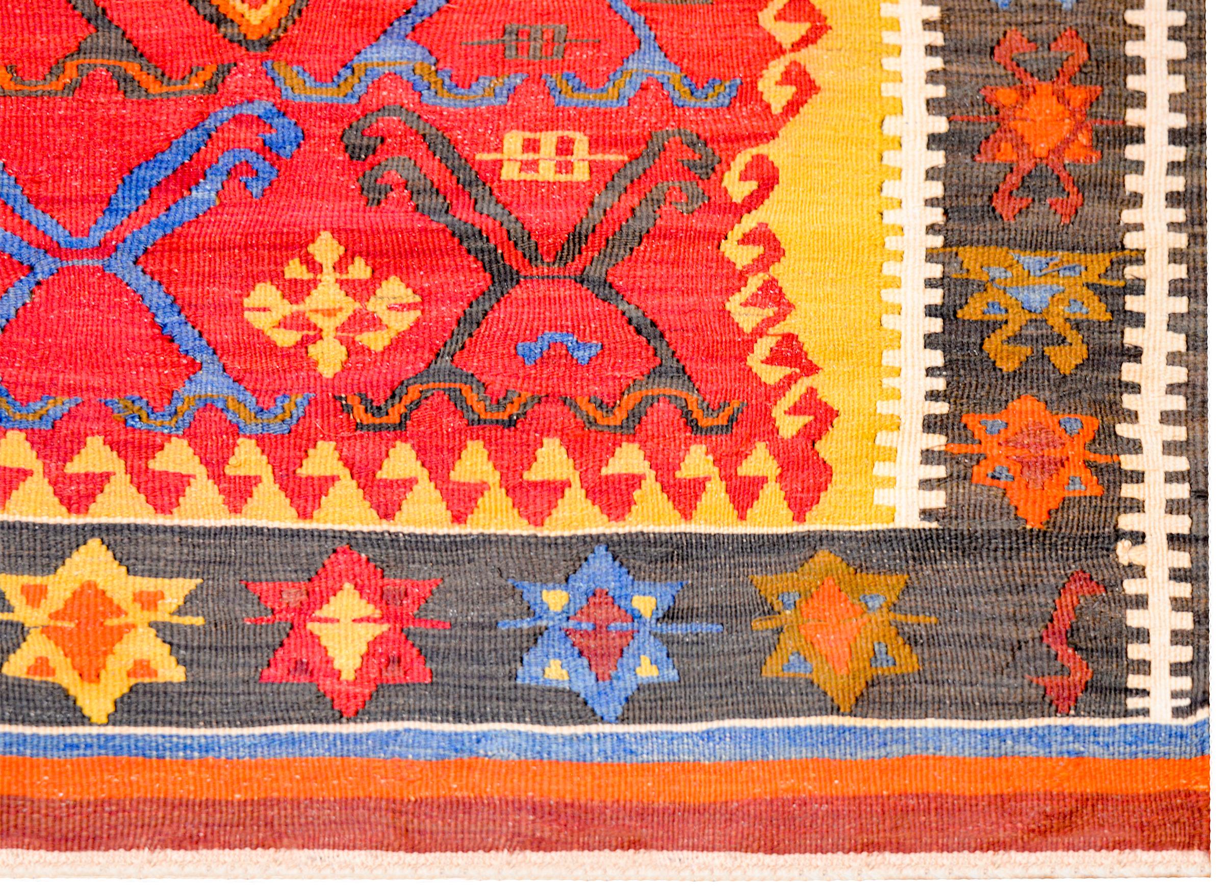 Fantastic Early 20th Century Turkish Kilim Rug For Sale 1