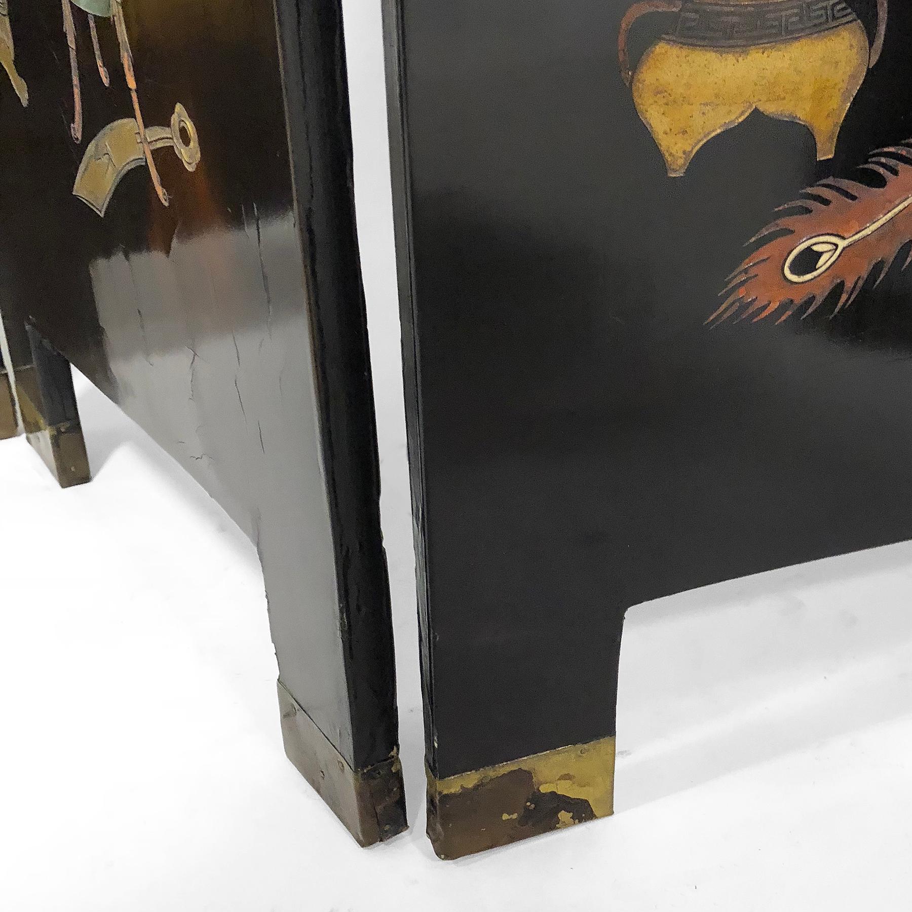 Fantastic Eight Panel Chinese Coromandel Folding Lacquered Screen 1