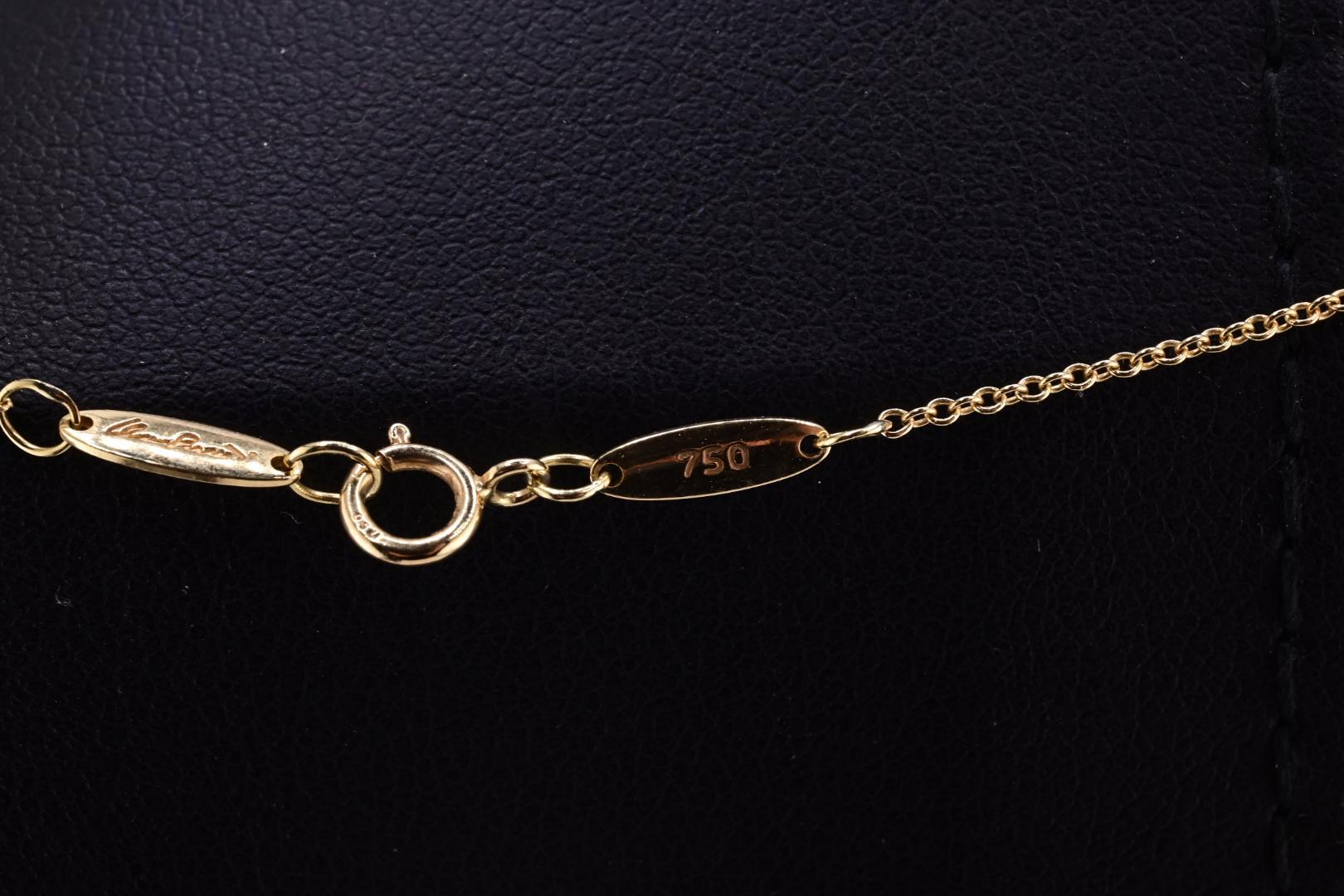 Fantastic Elsa Peretti Tiffany & Co. Yellow Gold Cursive L Pendant 2