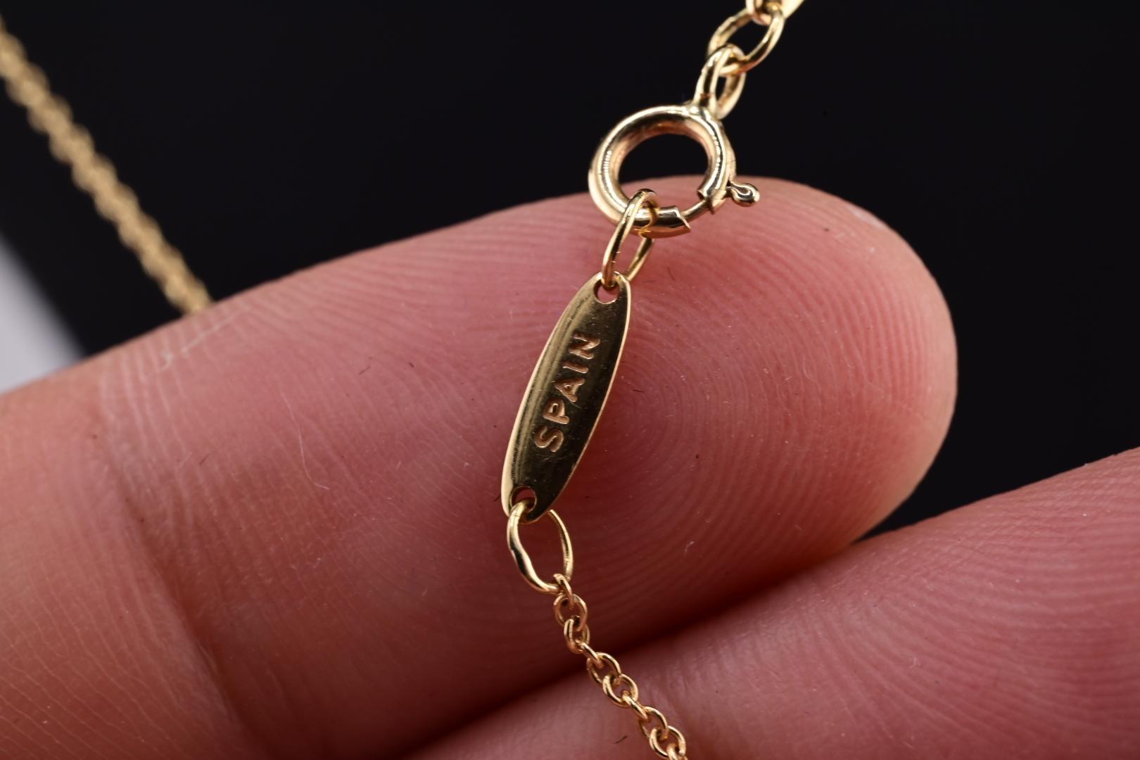 Fantastic Elsa Peretti Tiffany & Co. Yellow Gold Cursive L Pendant 4