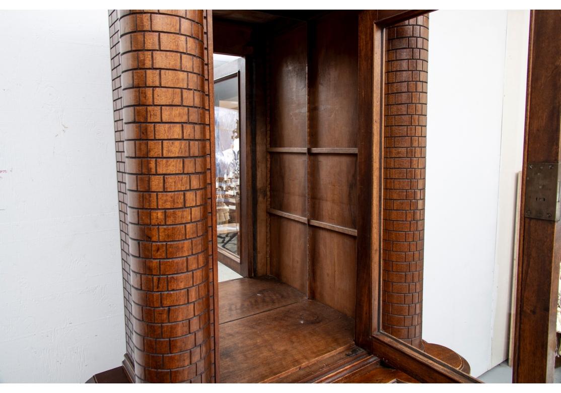 Fantastic English Castle Form Carved Wood Display Cabinet  For Sale 4