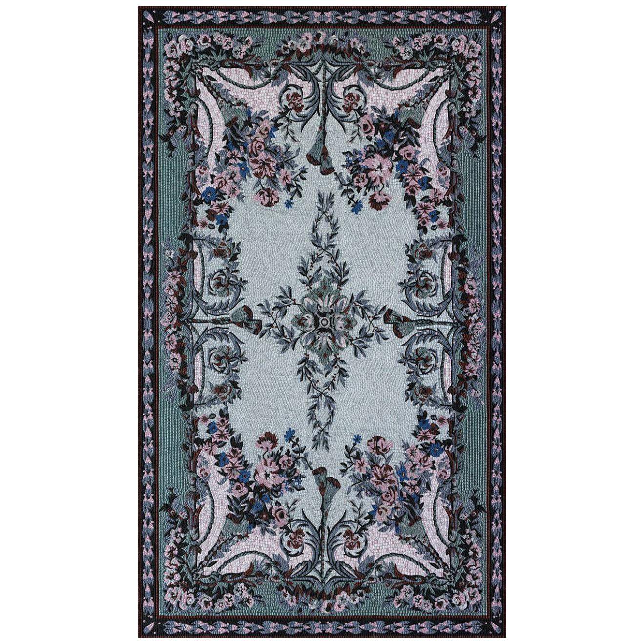 Fabric Tapestry with Artistic Rug Design Upholstered Panel on Demand For Sale