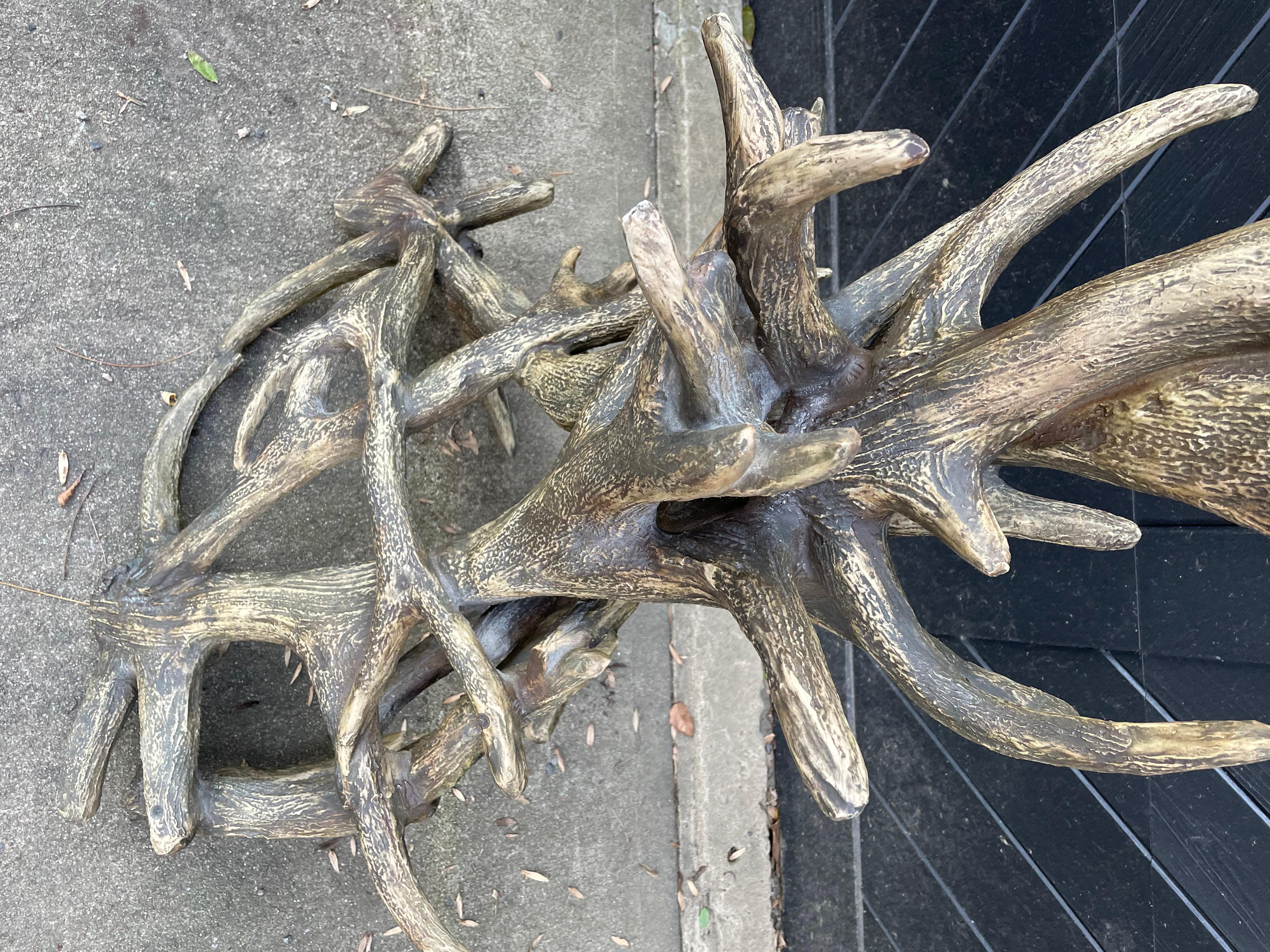 Late 20th Century Fantastic Faux Antler Coat Rack For Sale