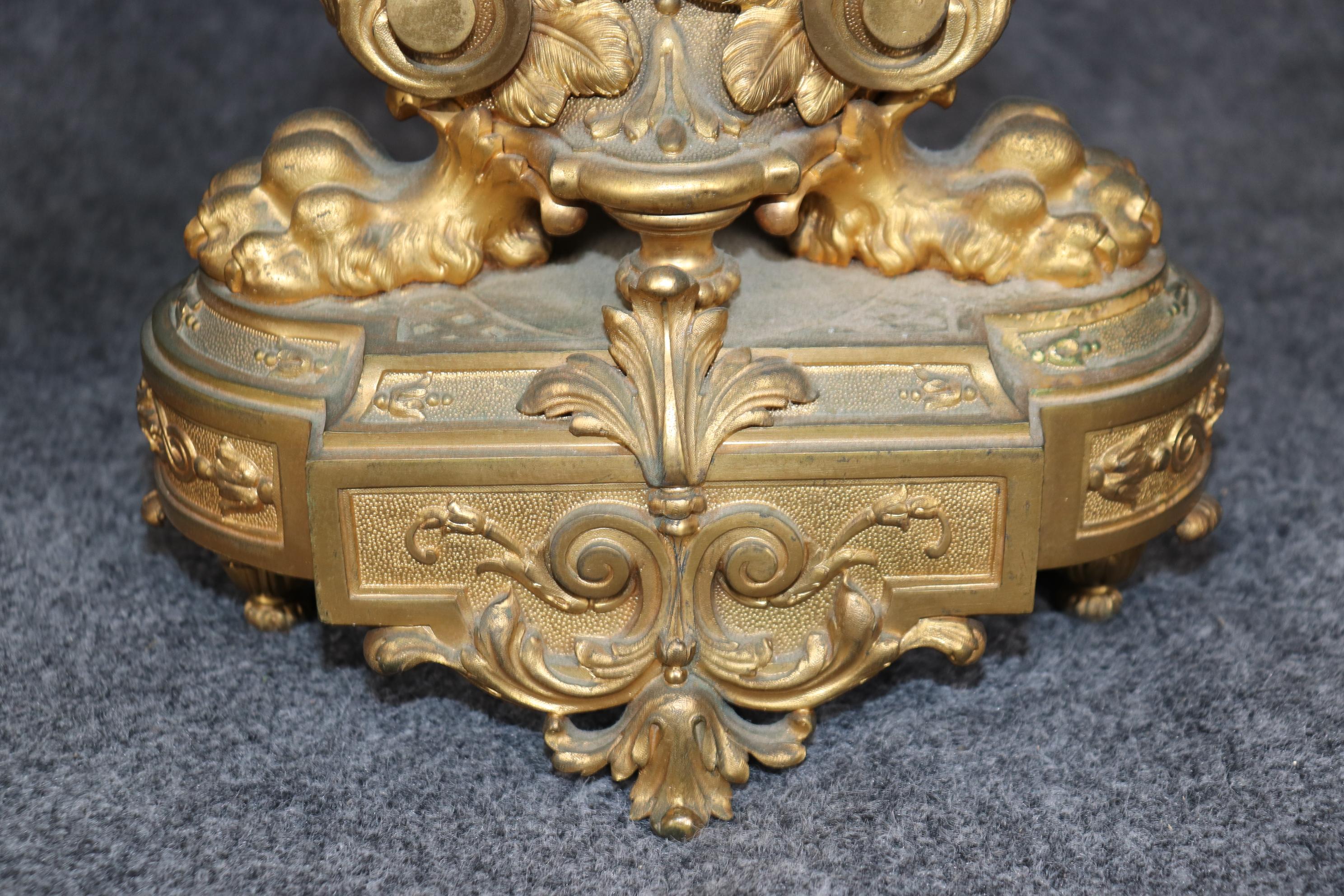 Fantastisches figurales Maiden-Sphinx-Uhr-Set im französischen Empire-Stil des 19. Jahrhunderts im Angebot 7