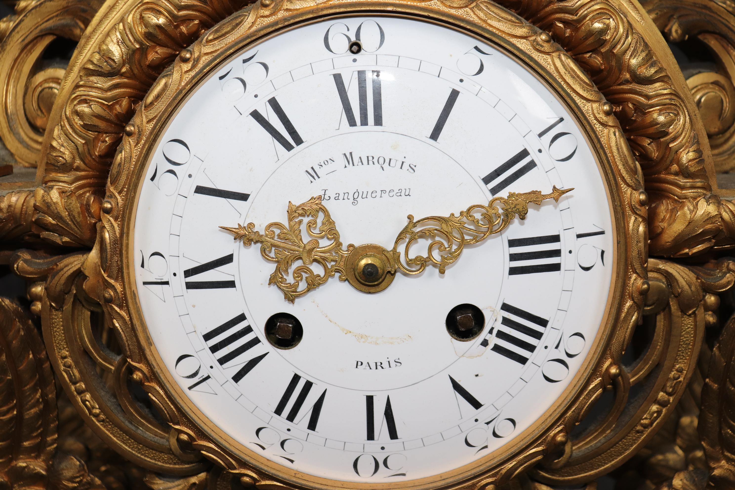 Fantastisches figurales Maiden-Sphinx-Uhr-Set im französischen Empire-Stil des 19. Jahrhunderts im Angebot 9