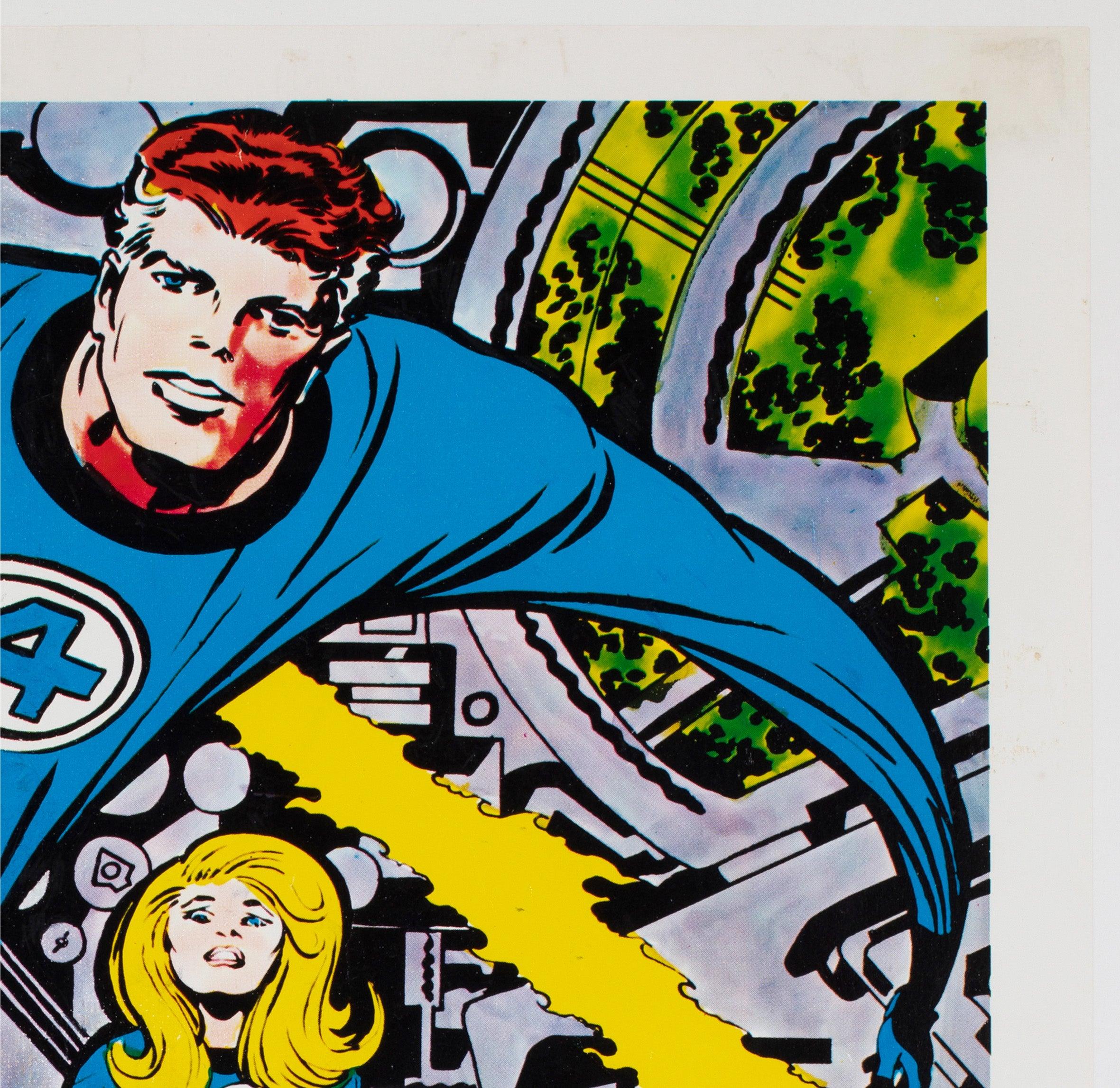 Fantastic Four 1970 Marvel Poster, Jack Kirby In Good Condition For Sale In Bath, Somerset