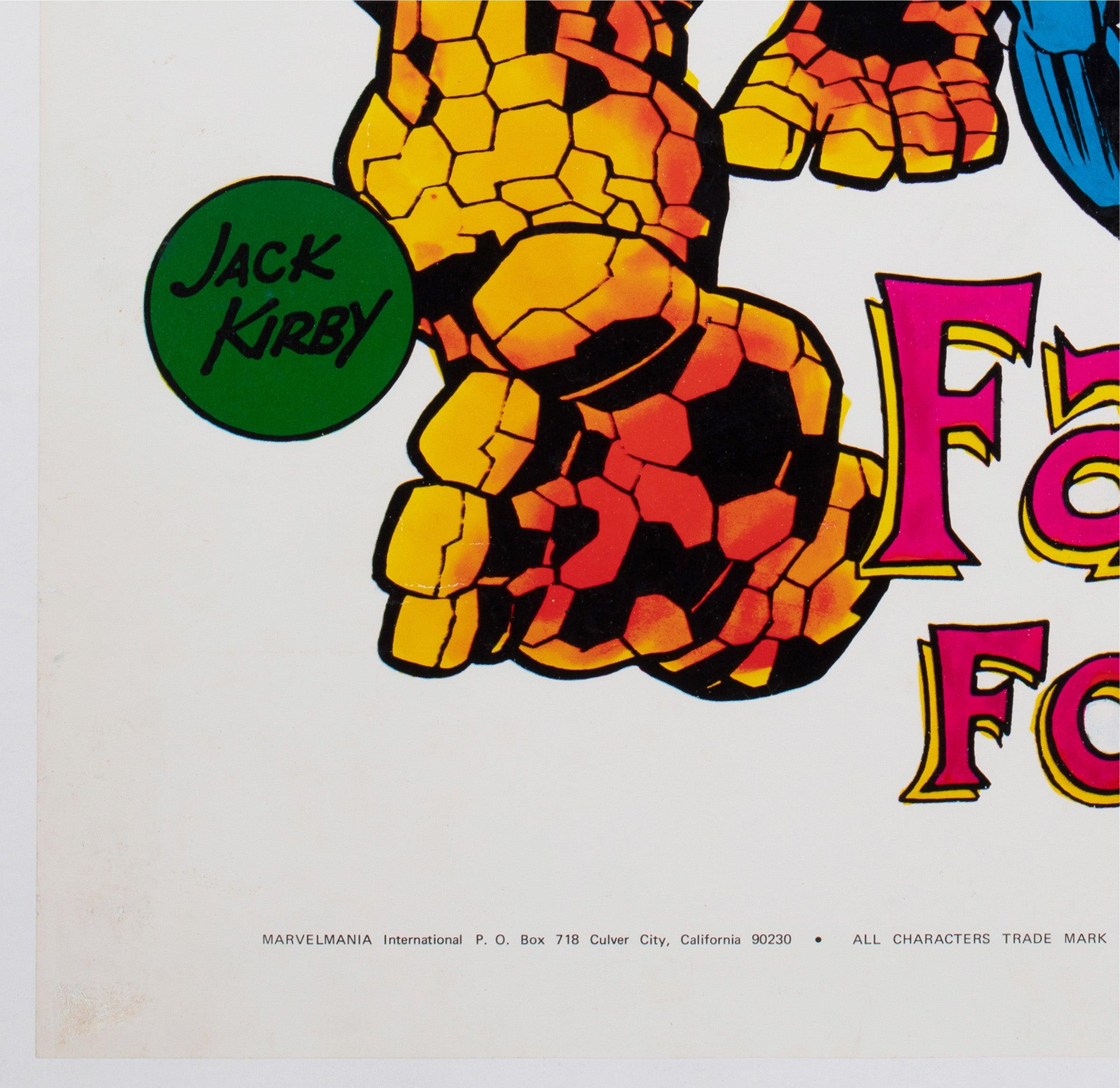 Fantastic Four 1970 Marvel Poster, Jack Kirby For Sale 1