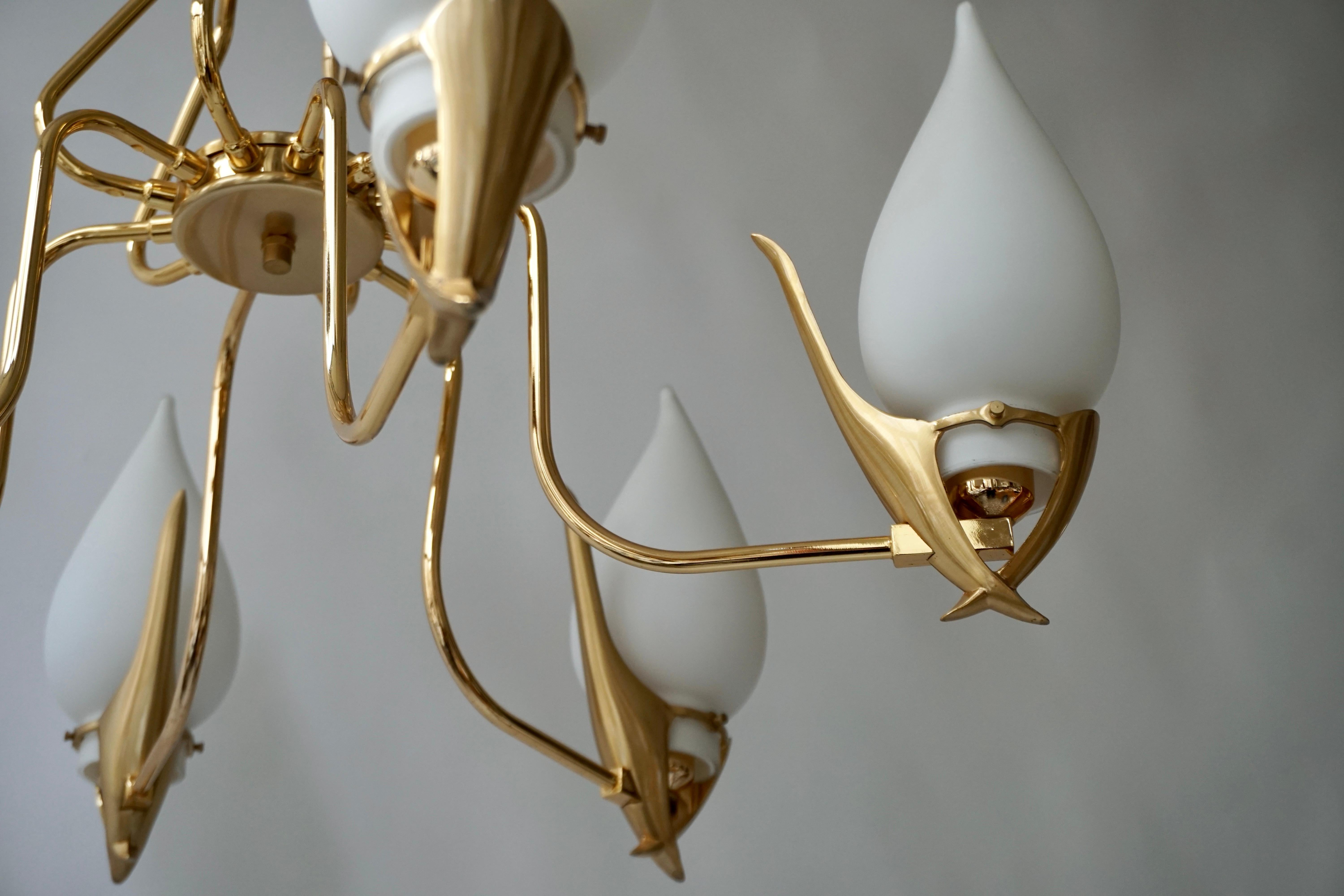 Franco Luce Murano Glass Chandelier, 1970s For Sale 3