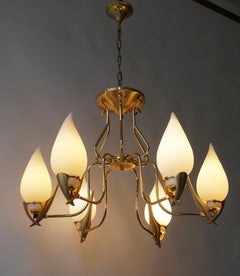 Franco Luce Murano Glass Chandelier, 1970s