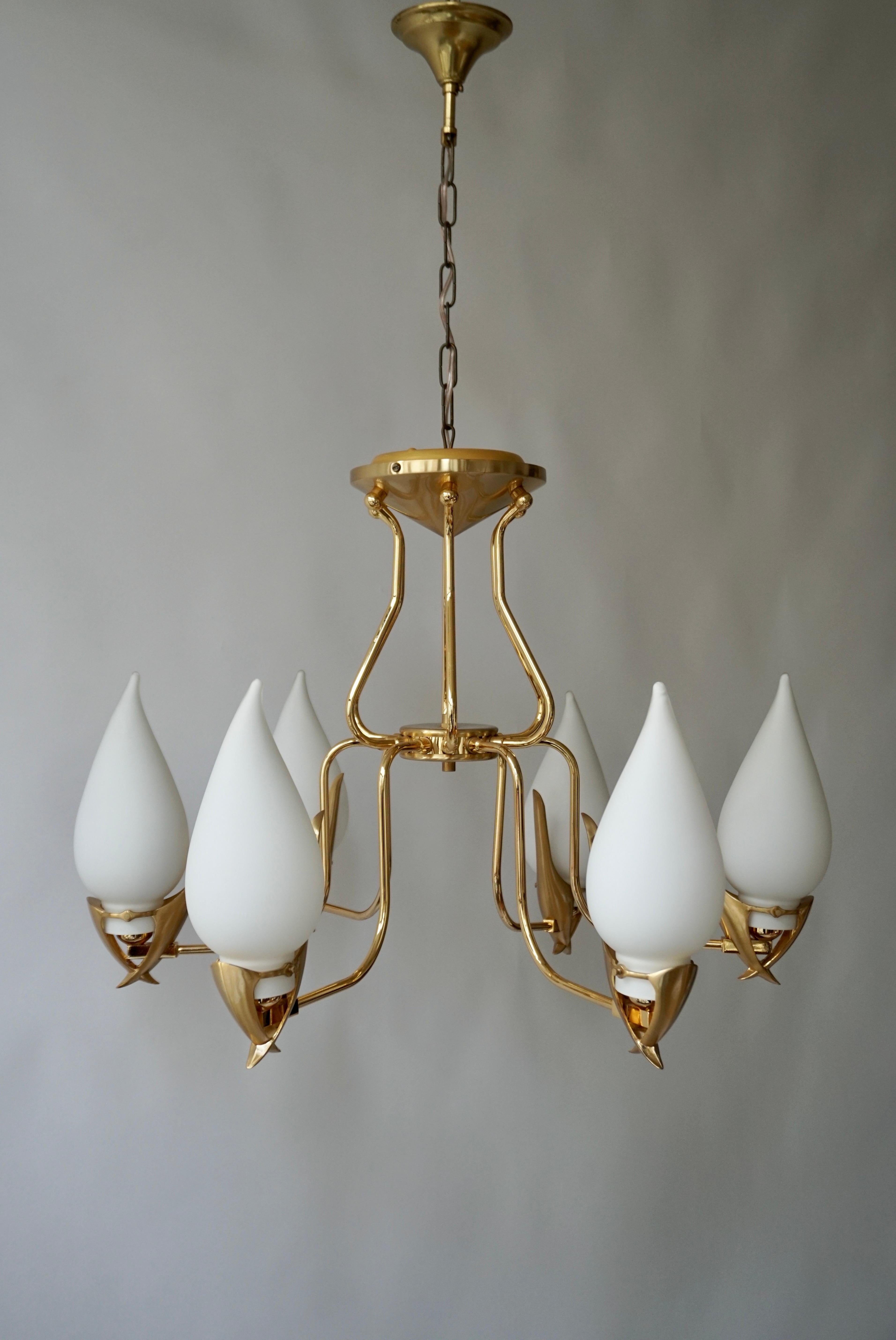 20th Century Franco Luce Murano Glass Chandelier, 1970s For Sale